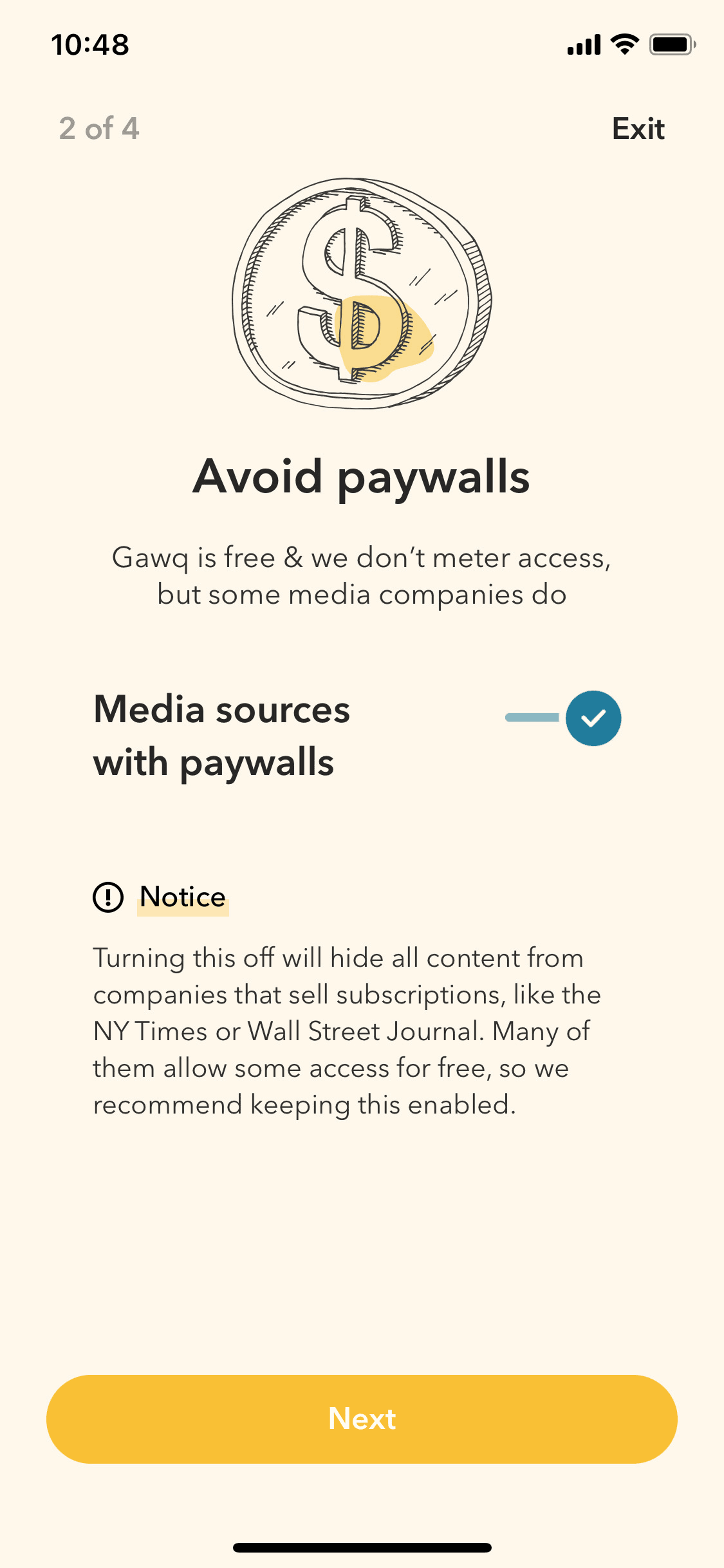 Gawq iOS News interface screenshot 8