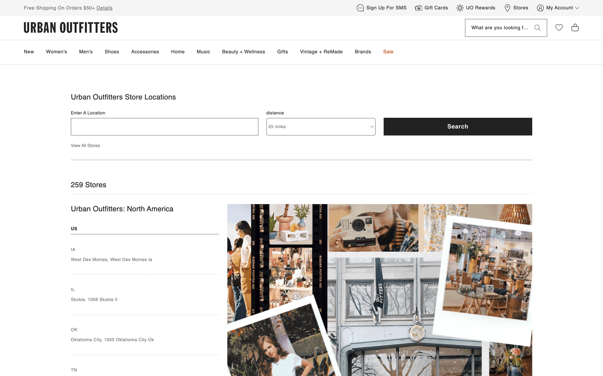 Urban Outfitters Web Shopping interface screenshot 9