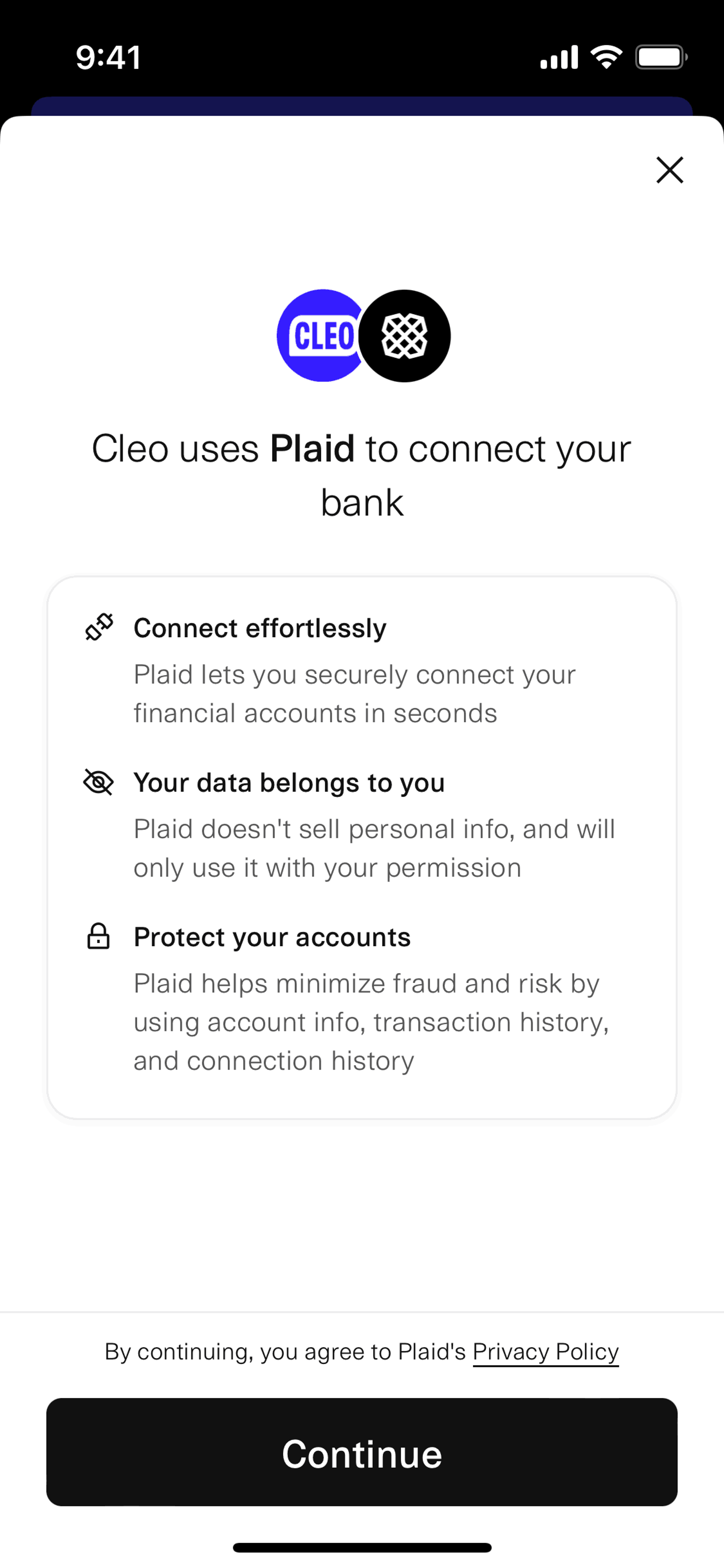 Cleo iOS Finance interface screenshot 20