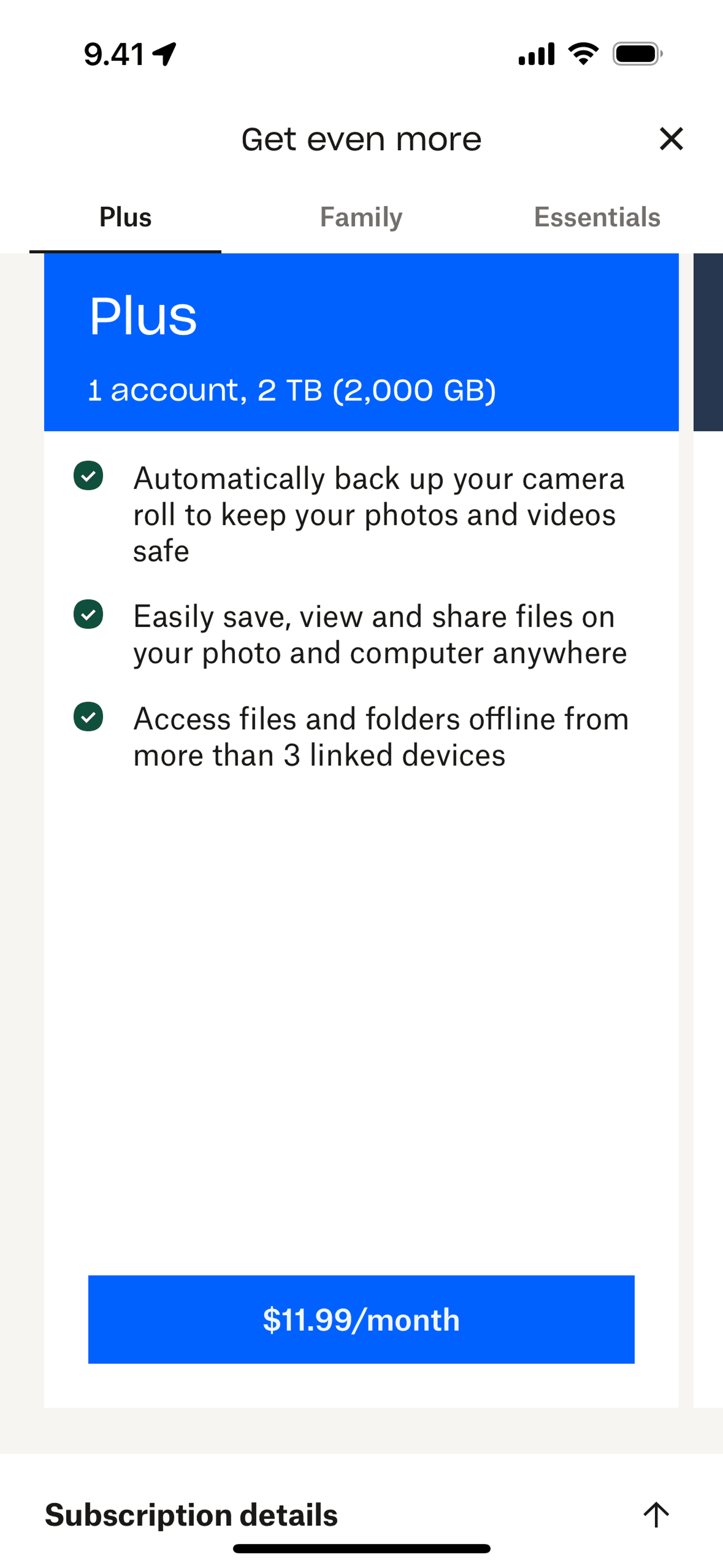 Dropbox iOS Productivity interface screenshot 12