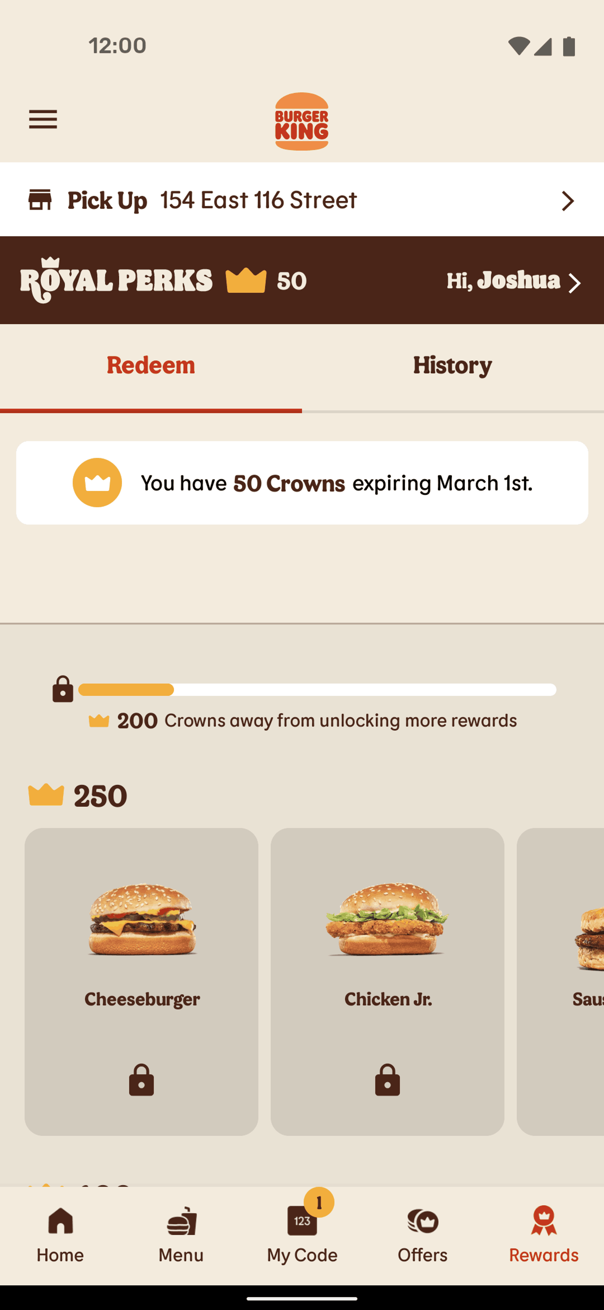 Burger King Android Food & Drink interface screenshot 13