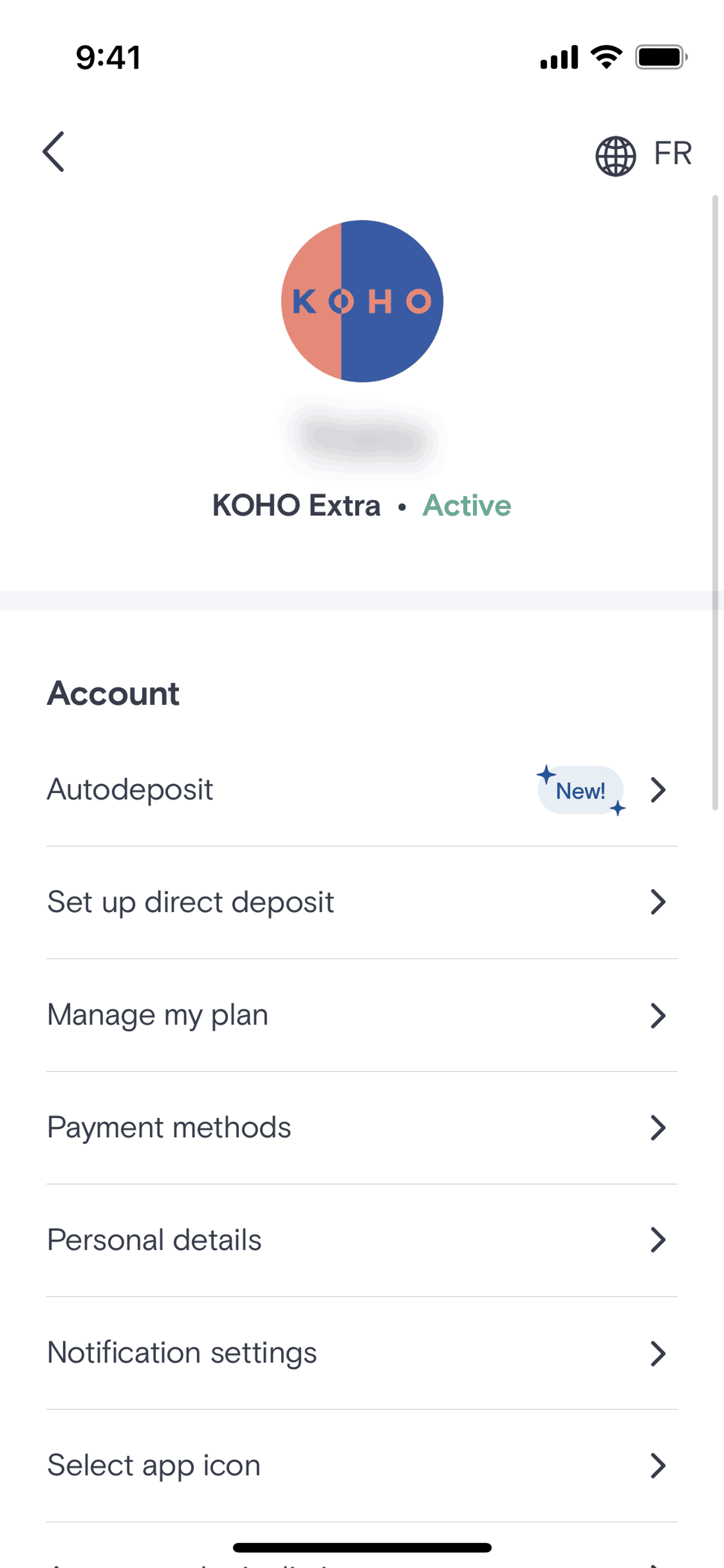 KOHO iOS Finance interface screenshot 11