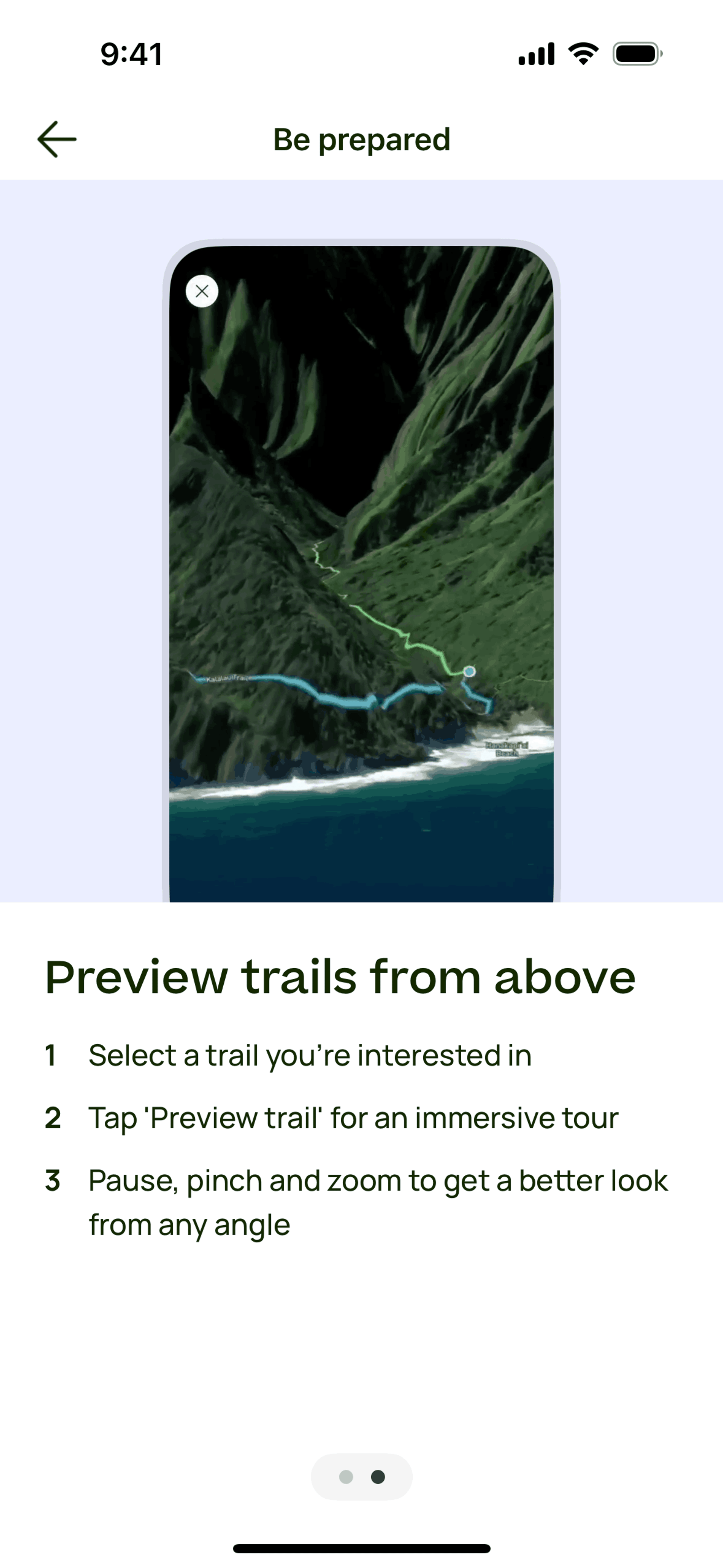 Lifestyle app screen 1
