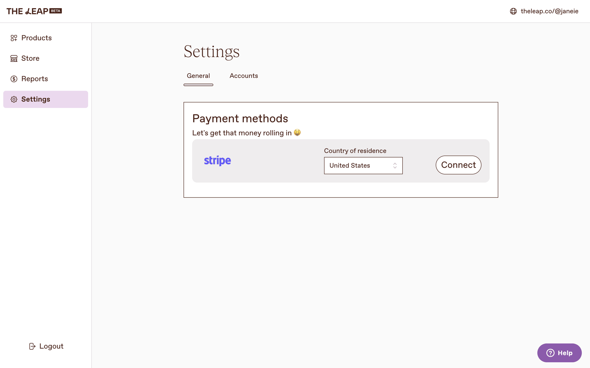 The Leap Web Business interface screenshot 21