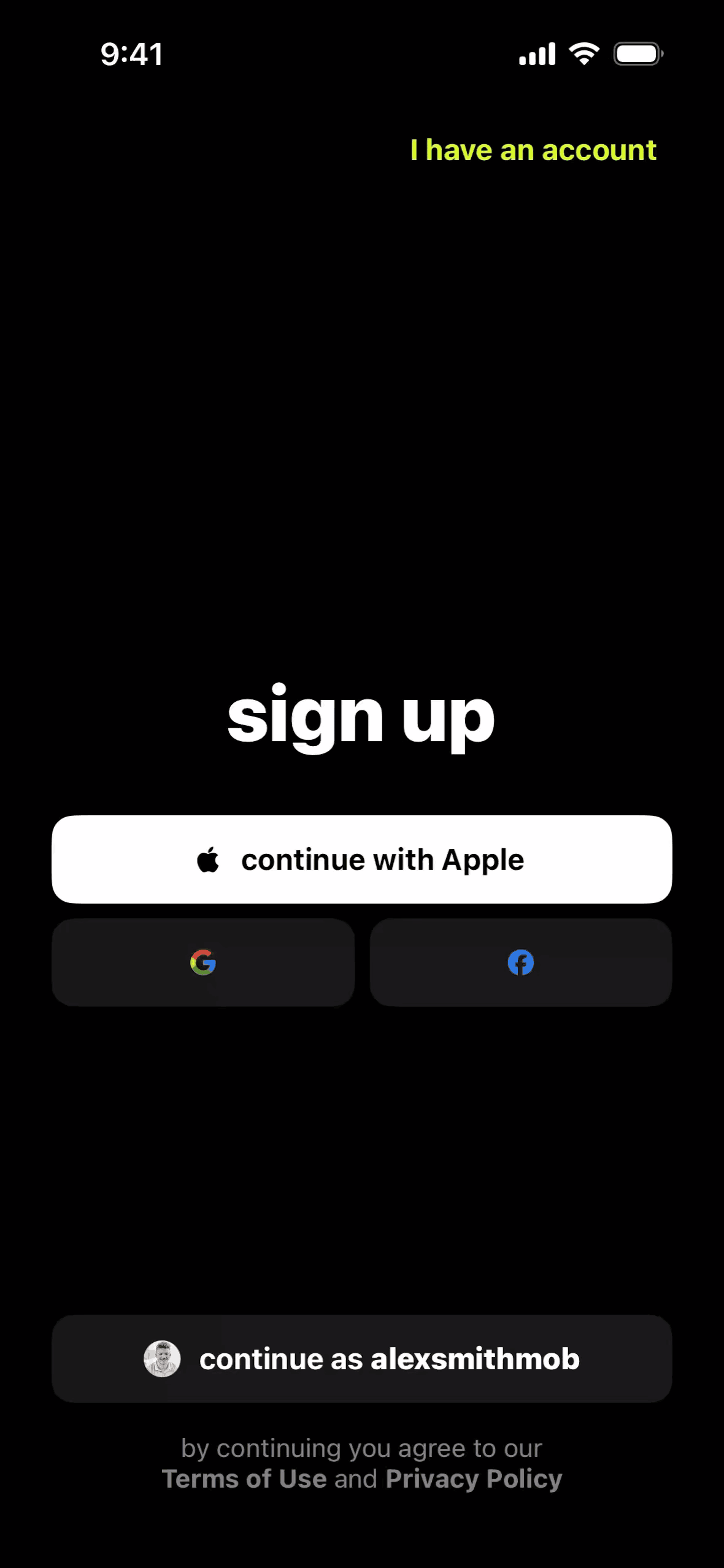 yope iOS Social Networking interface screenshot 2