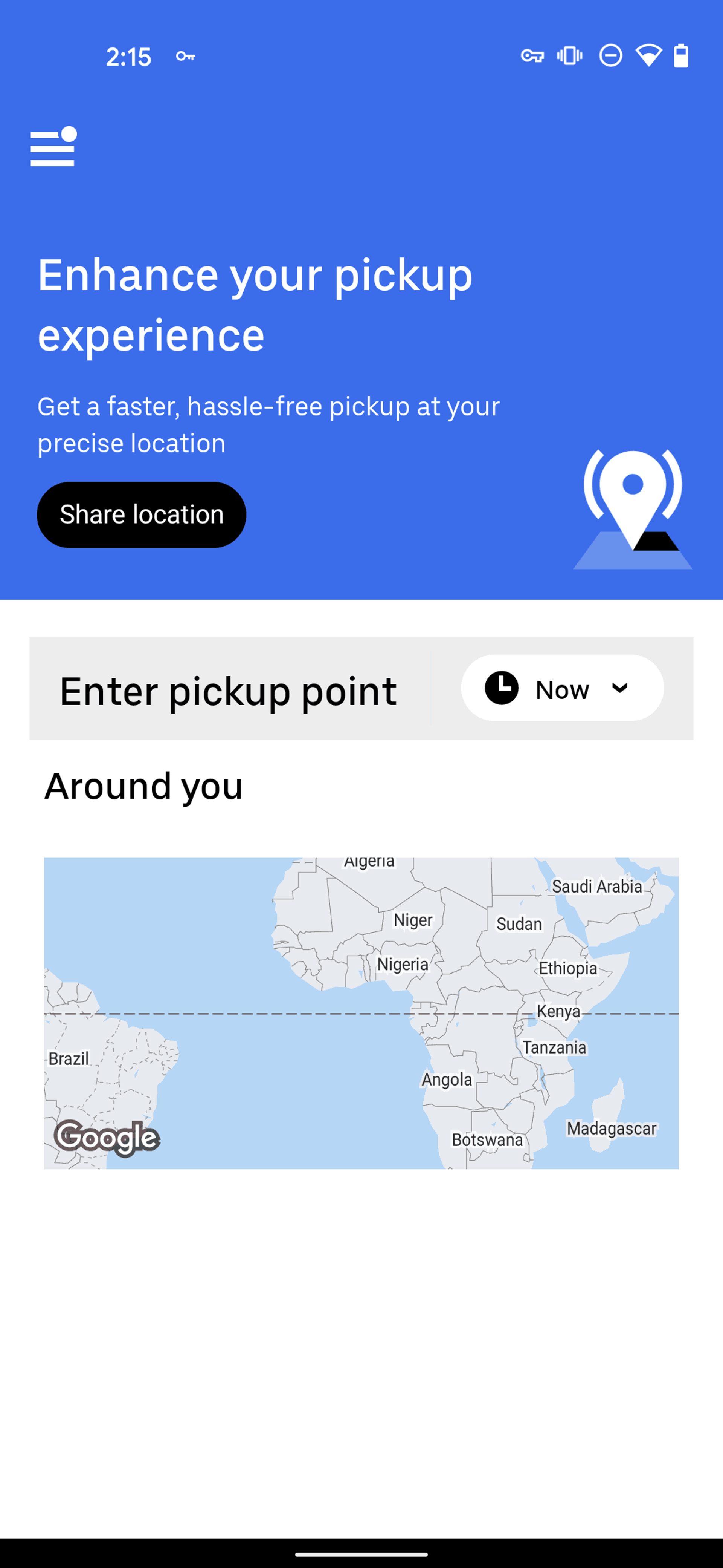 Uber Android Travel & Transportation interface screenshot 8