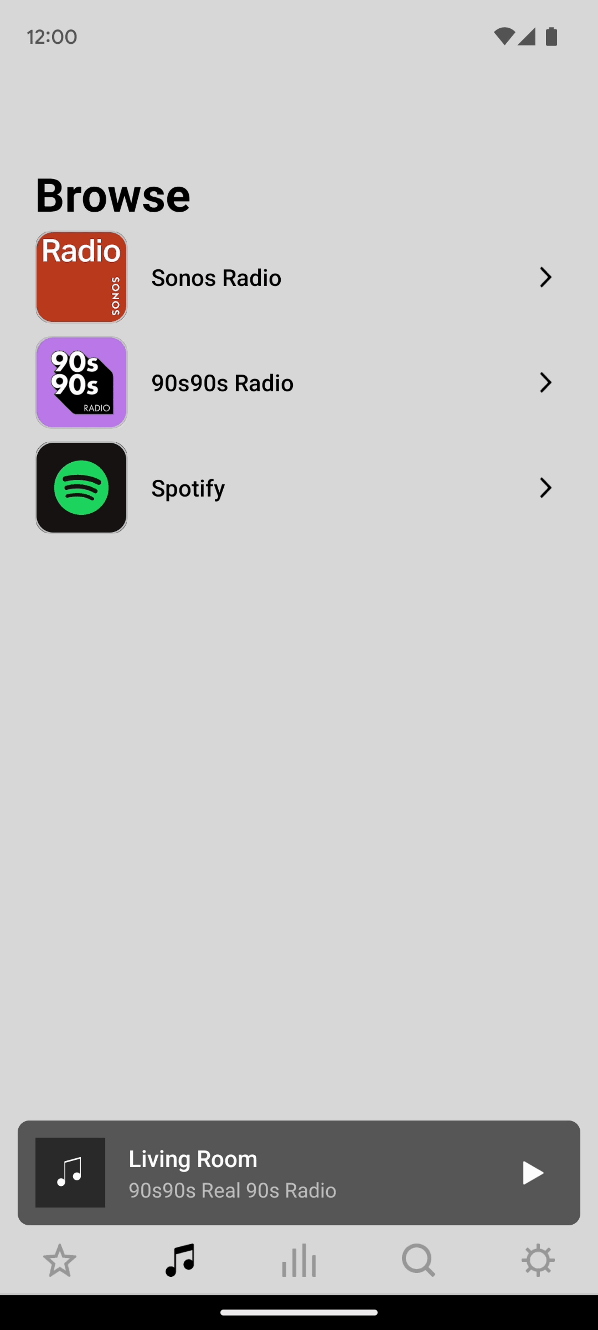 Sonos Android Music & Audio interface screenshot 8