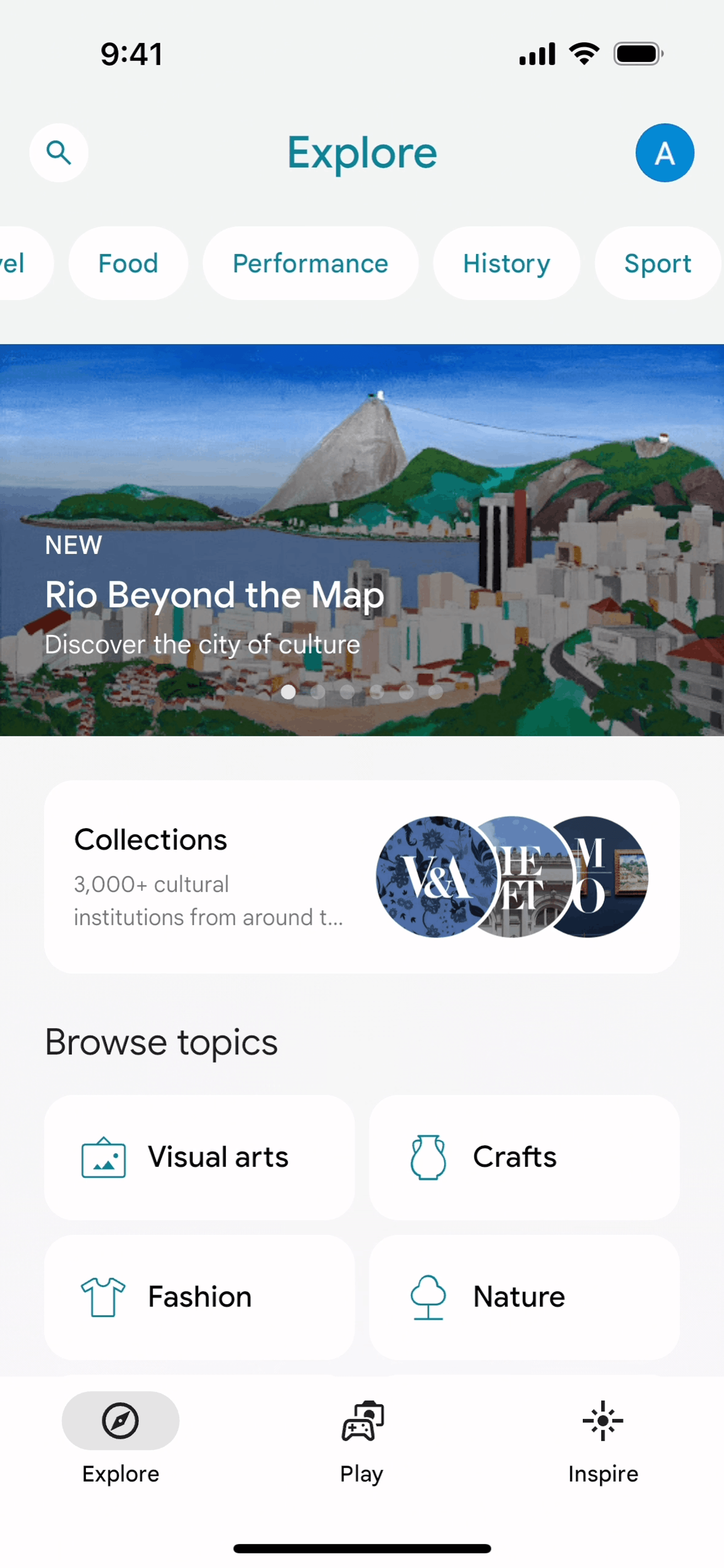 Google Arts & Culture iOS Education interface screenshot 11