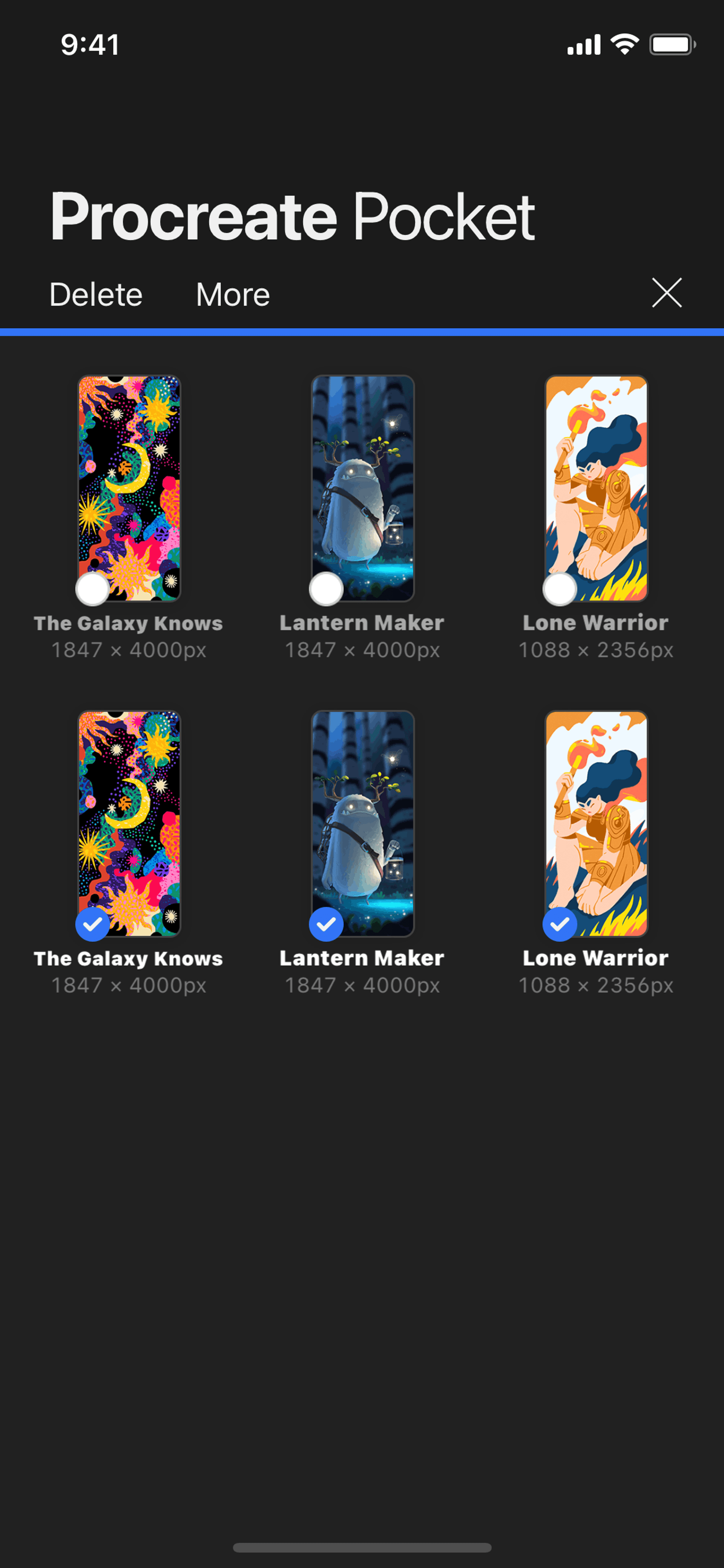 Procreate Pocket iOS Graphics & Design interface screenshot 9