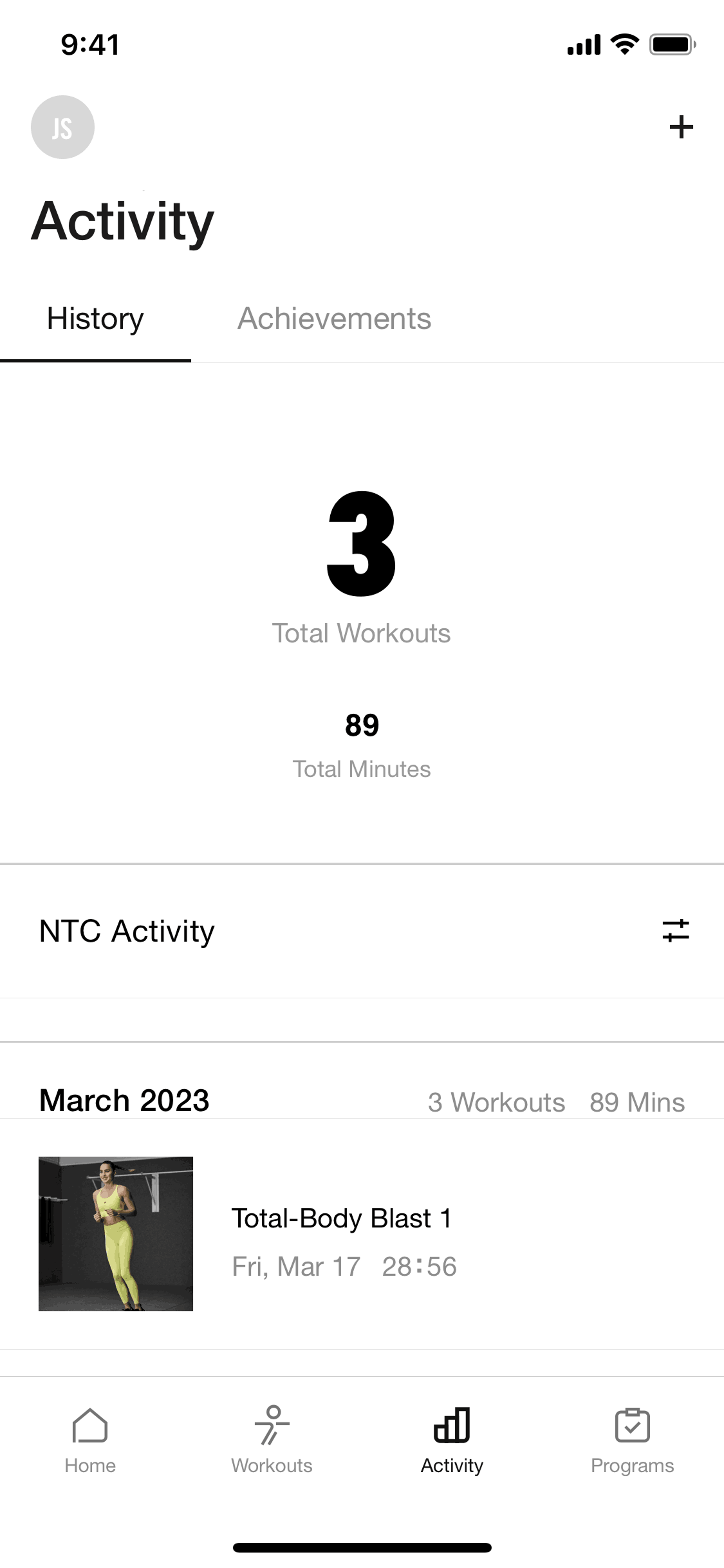 Nike Training Club iOS Health & Fitness interface screenshot 4