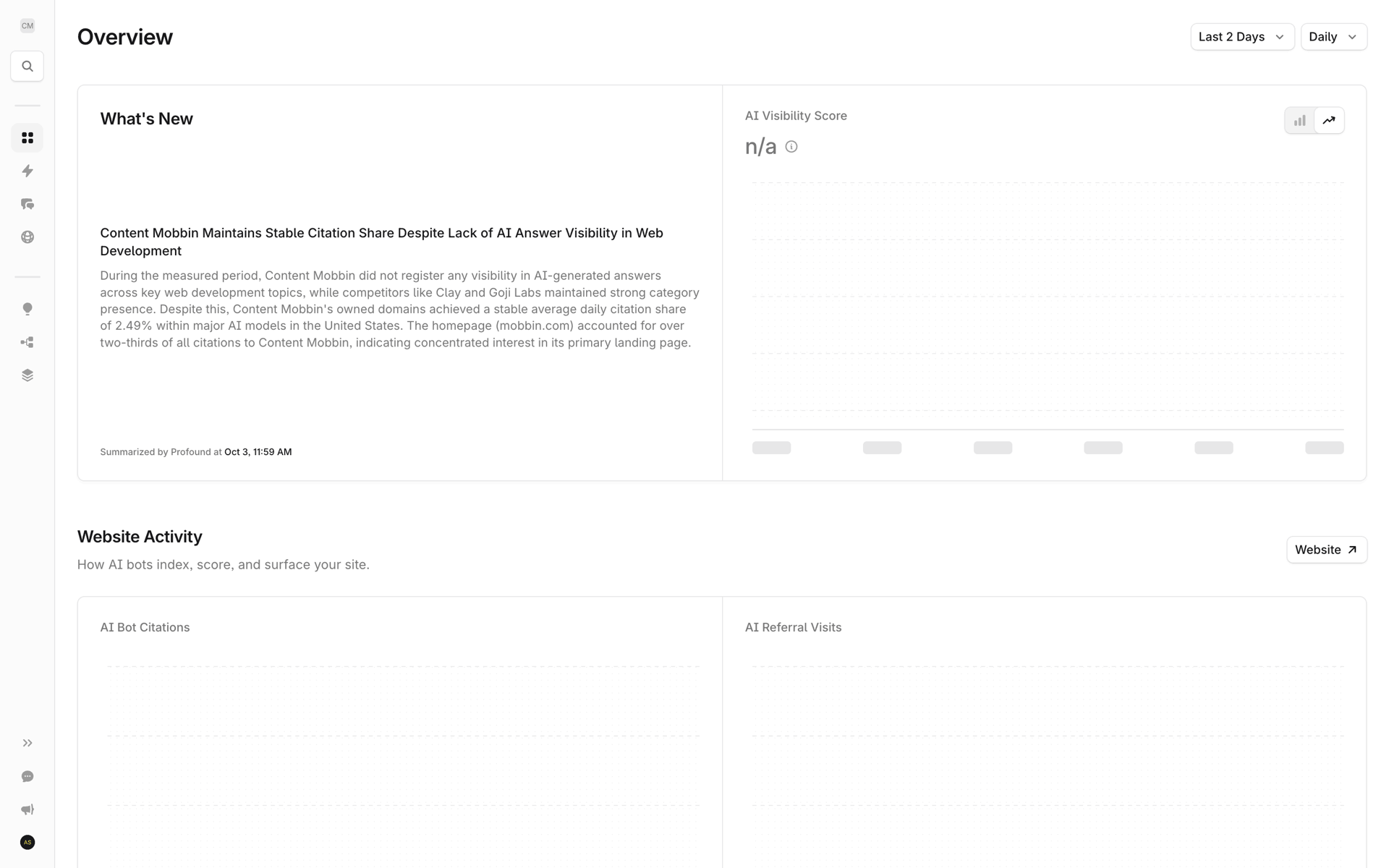 Profound Web AI interface screenshot 14