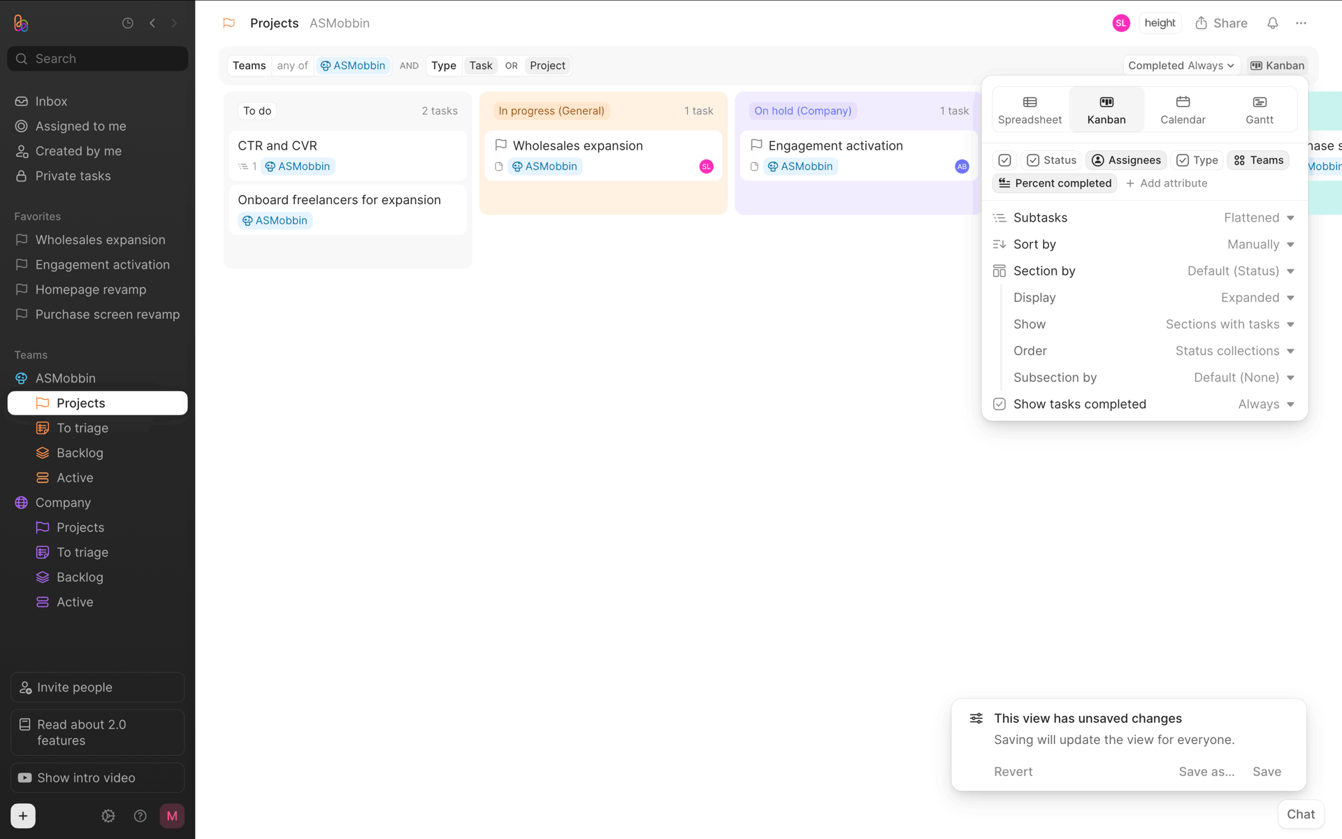 Height Web Business interface screenshot 6