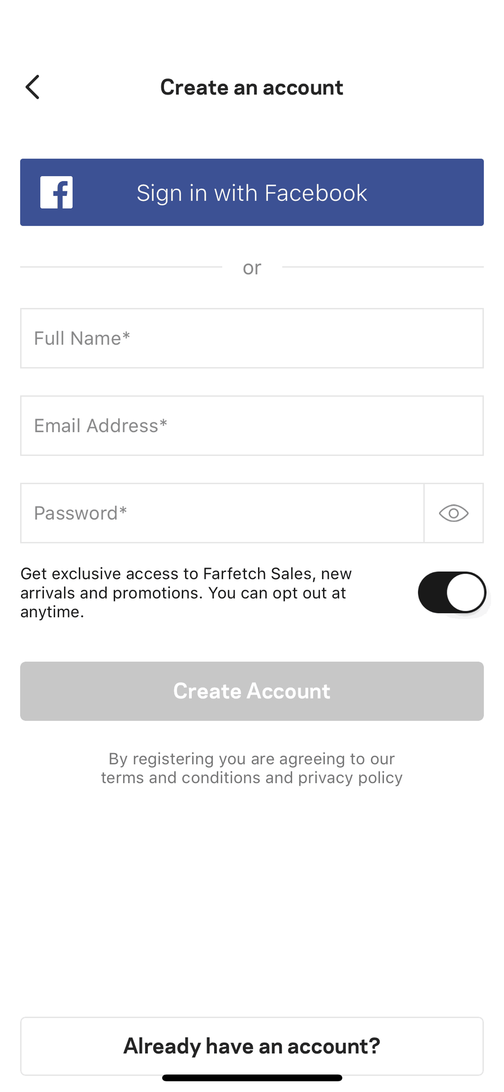 FARFETCH iOS Shopping interface screenshot 5