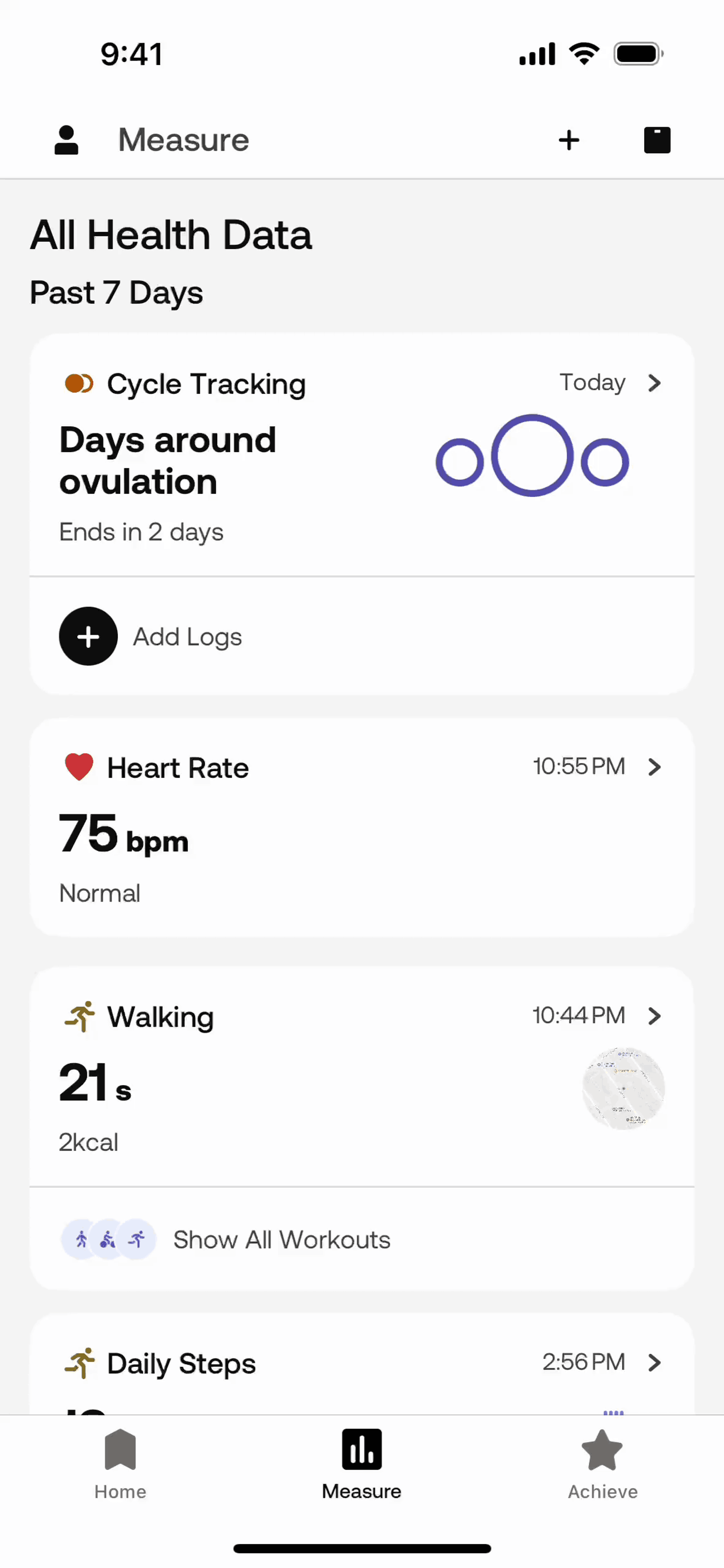 Withings Health Mate iOS Health & Fitness interface screenshot 4