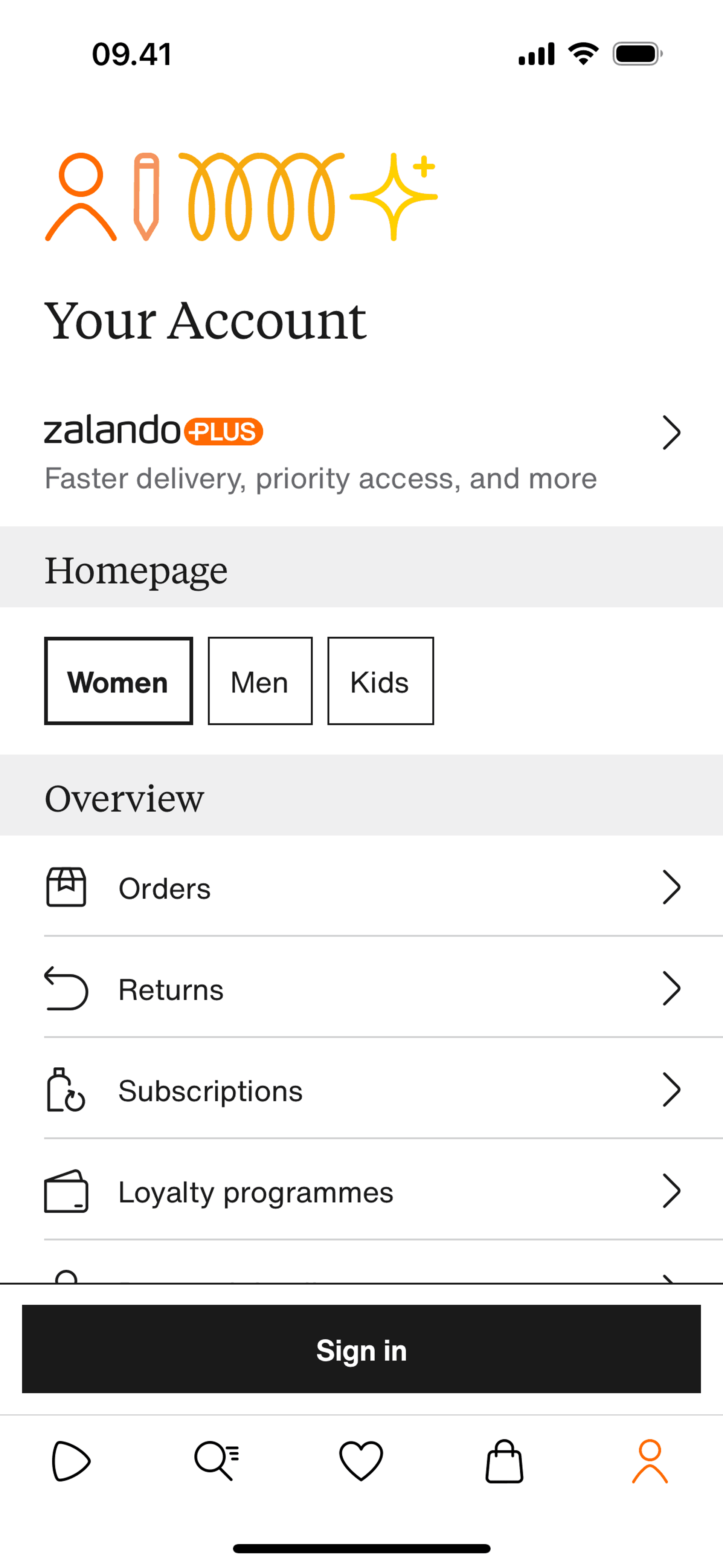 Zalando iOS Shopping interface screenshot 2