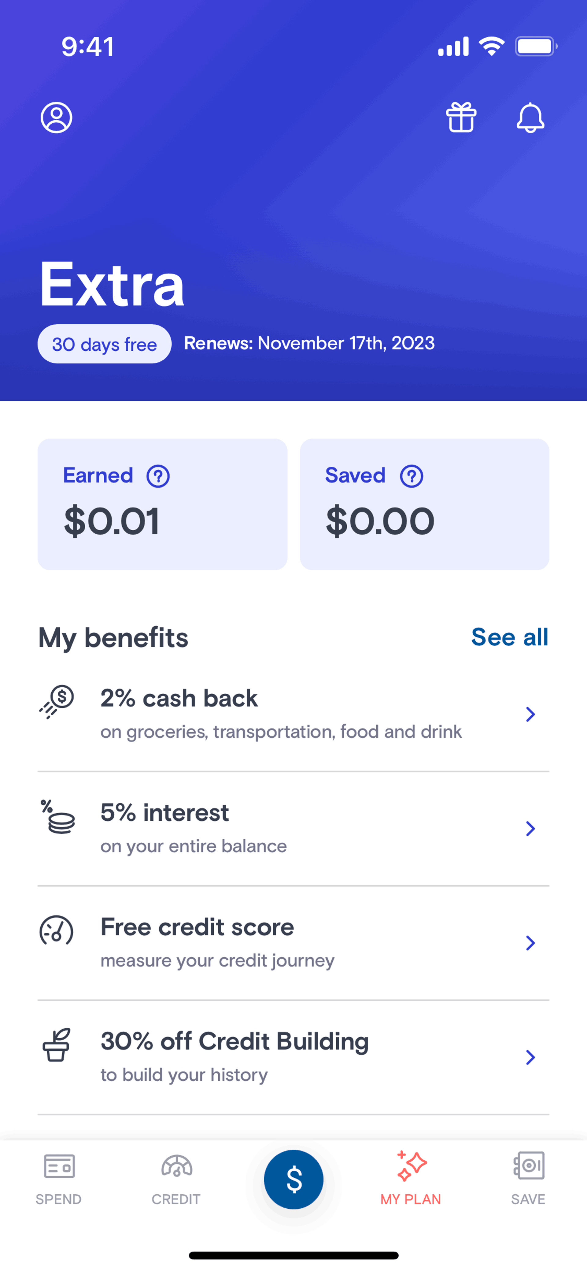 KOHO iOS Finance interface screenshot 4