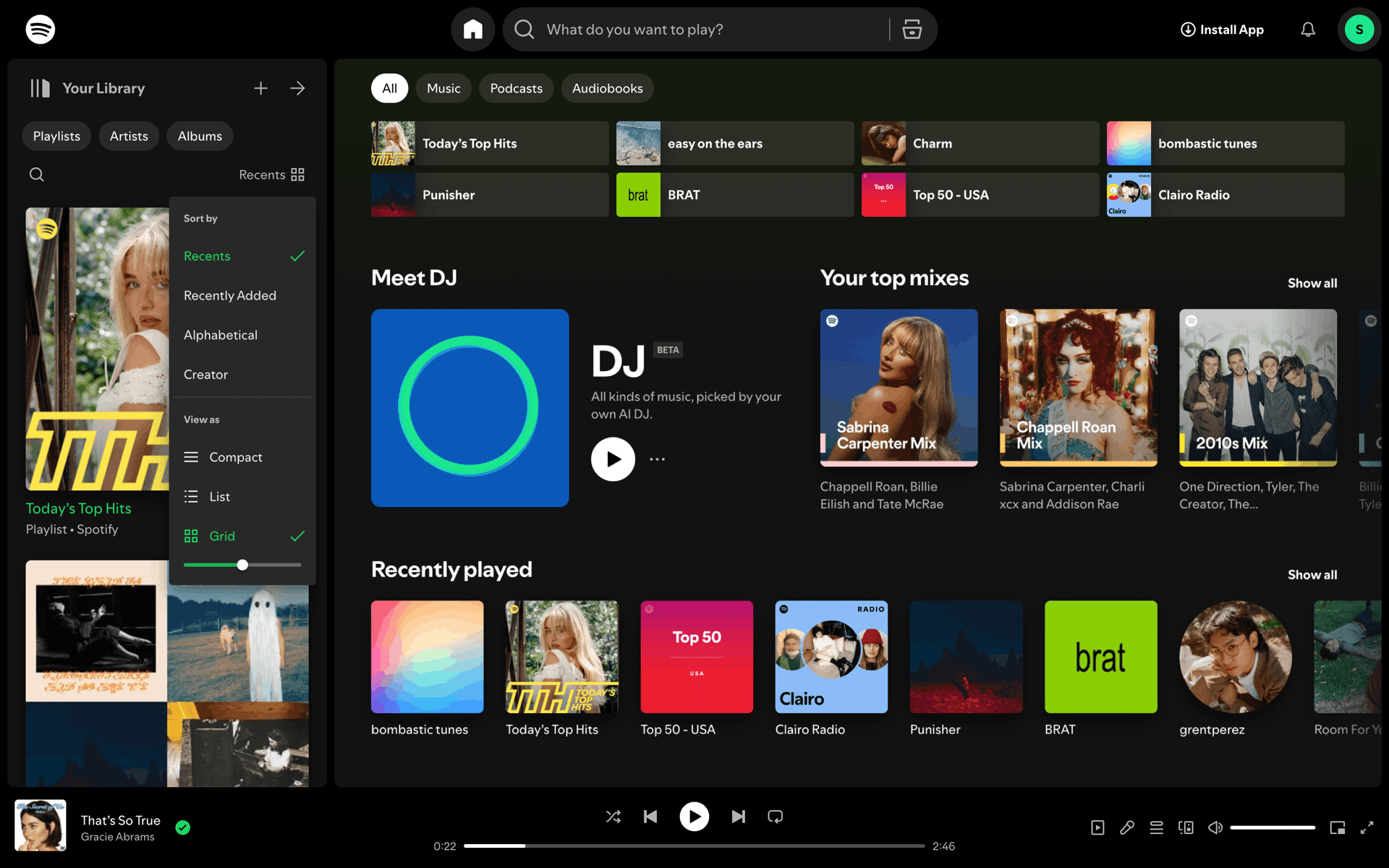 Spotify Web Music & Audio interface screenshot 6