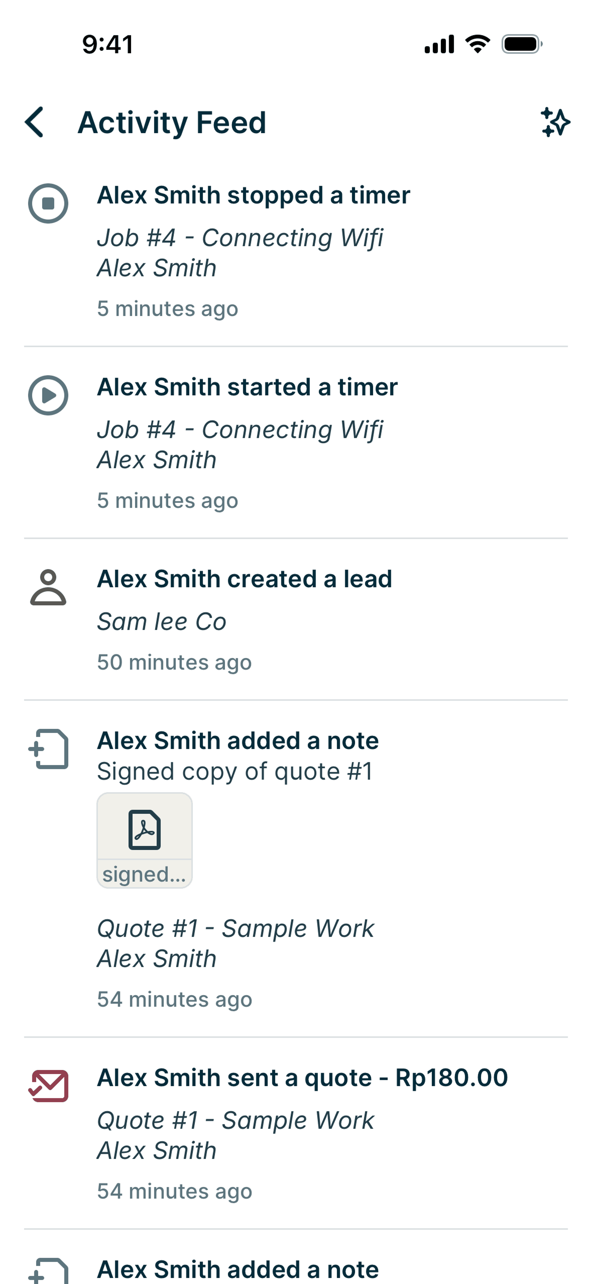 Jobber iOS Business interface screenshot 4