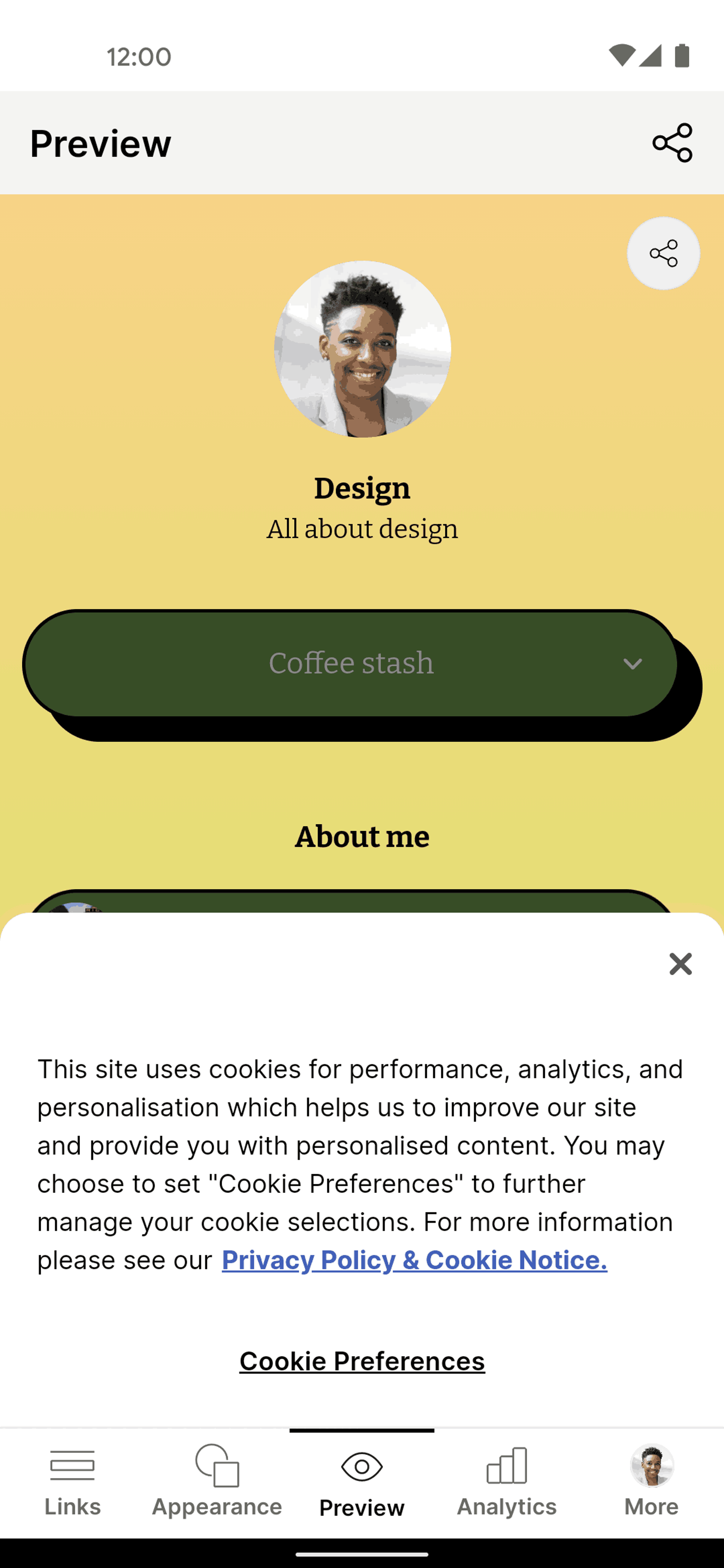 Linktree Android Social Networking interface screenshot 7