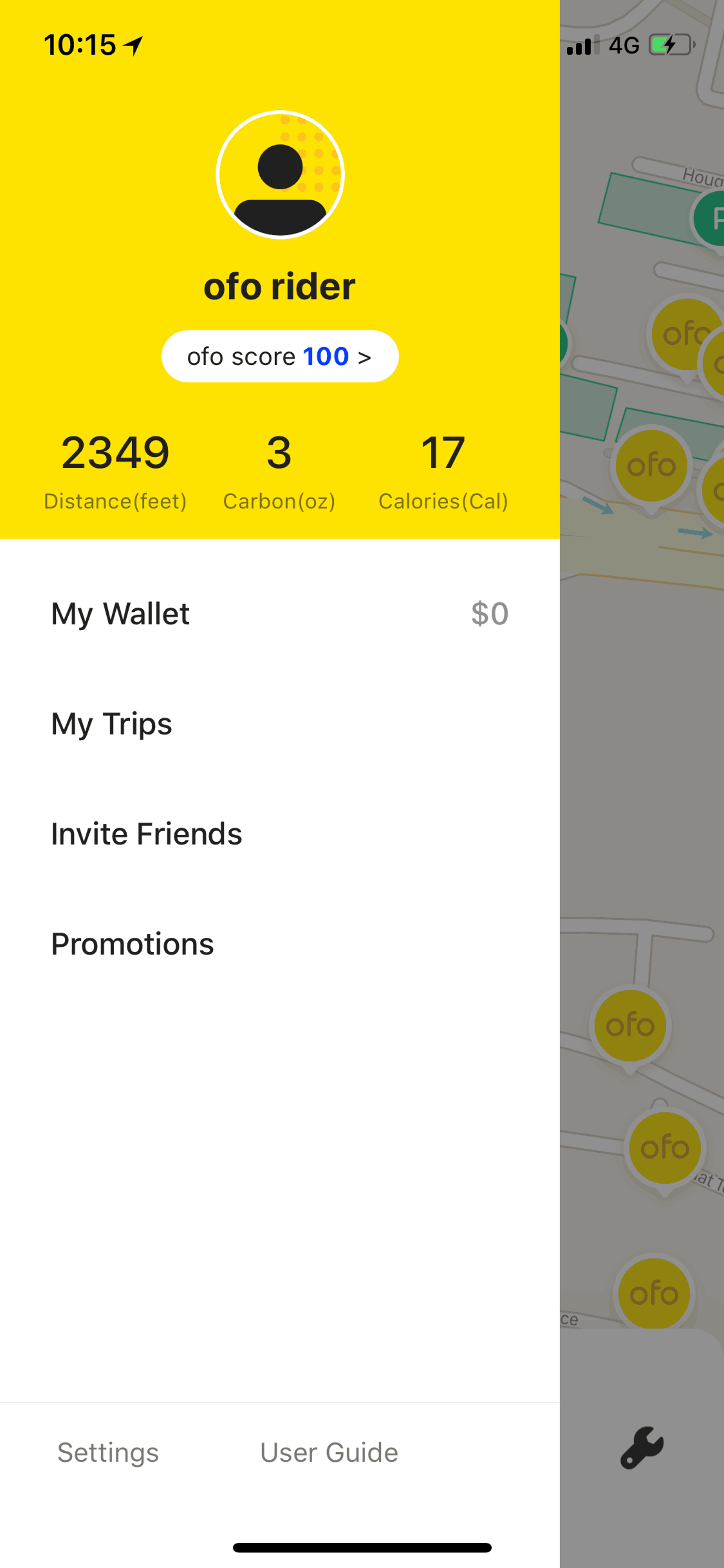 ofo iOS Travel & Transportation interface screenshot 14