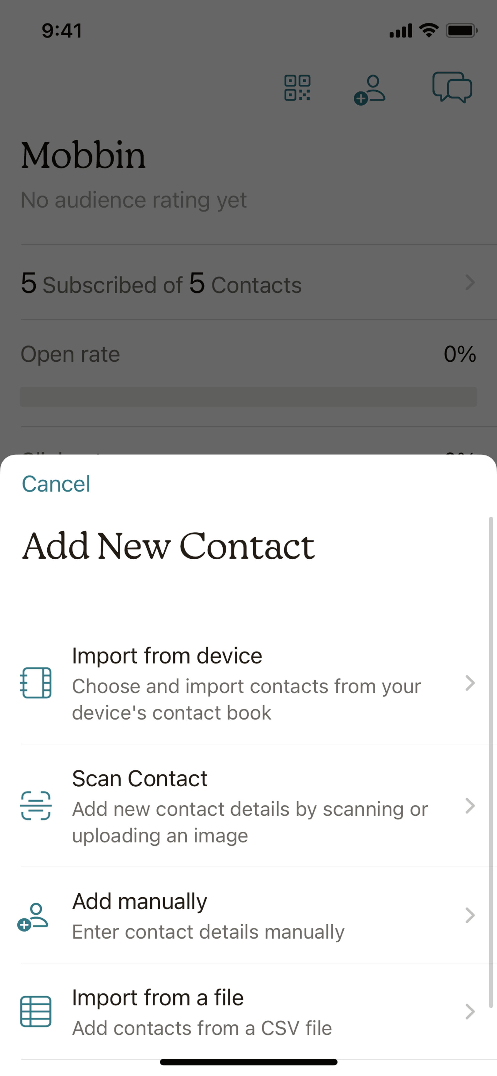 Mailchimp iOS Business interface screenshot 12