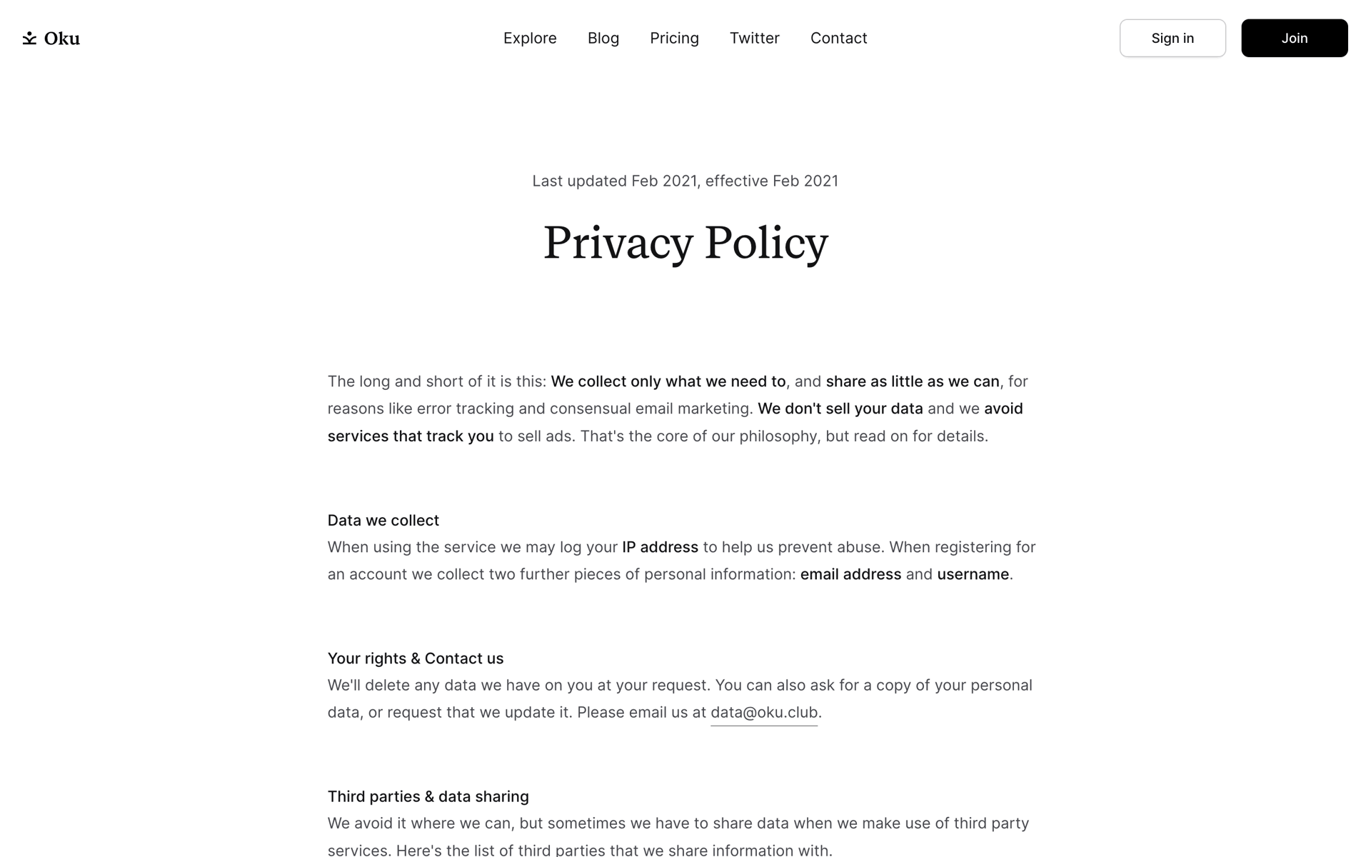 Oku Web Lifestyle interface screenshot 19