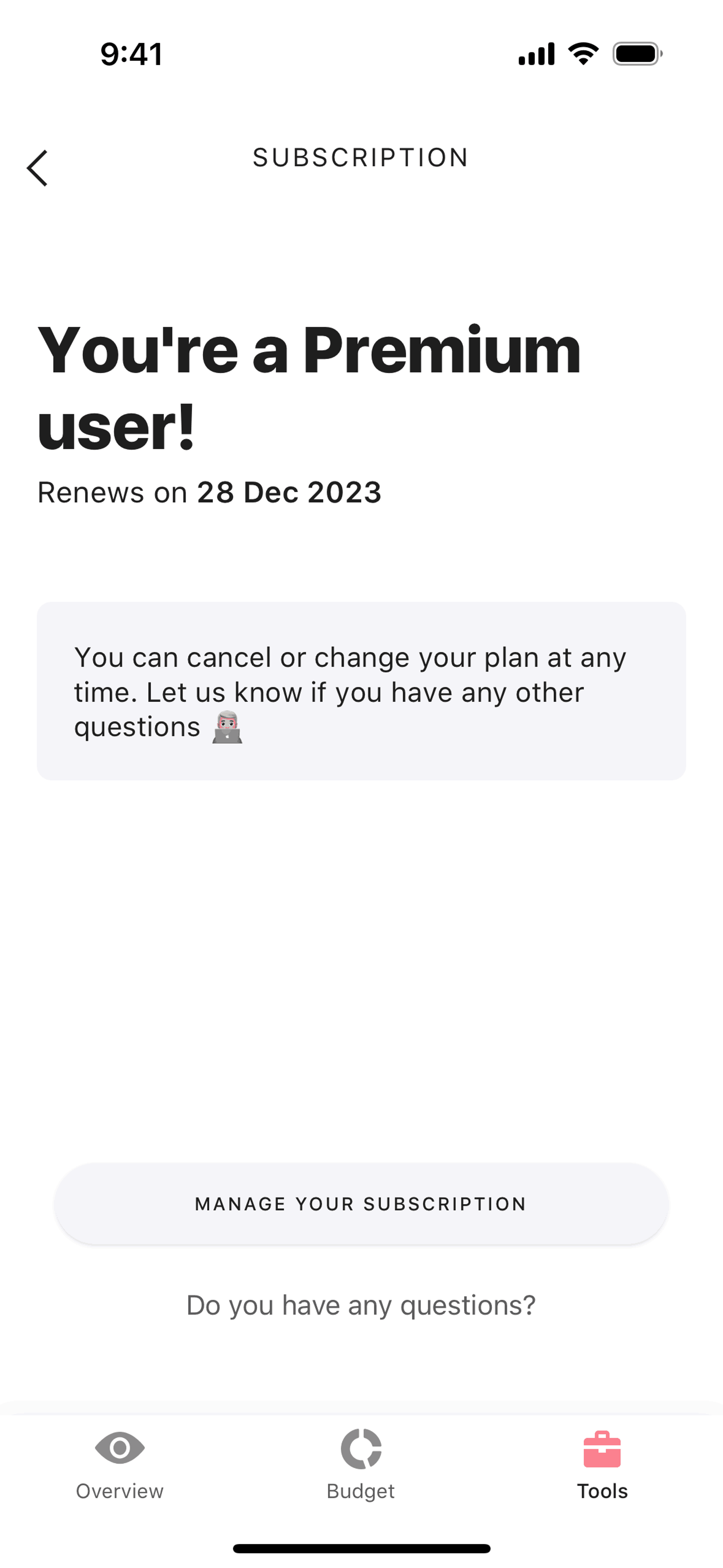 Buddy iOS Finance interface screenshot 22