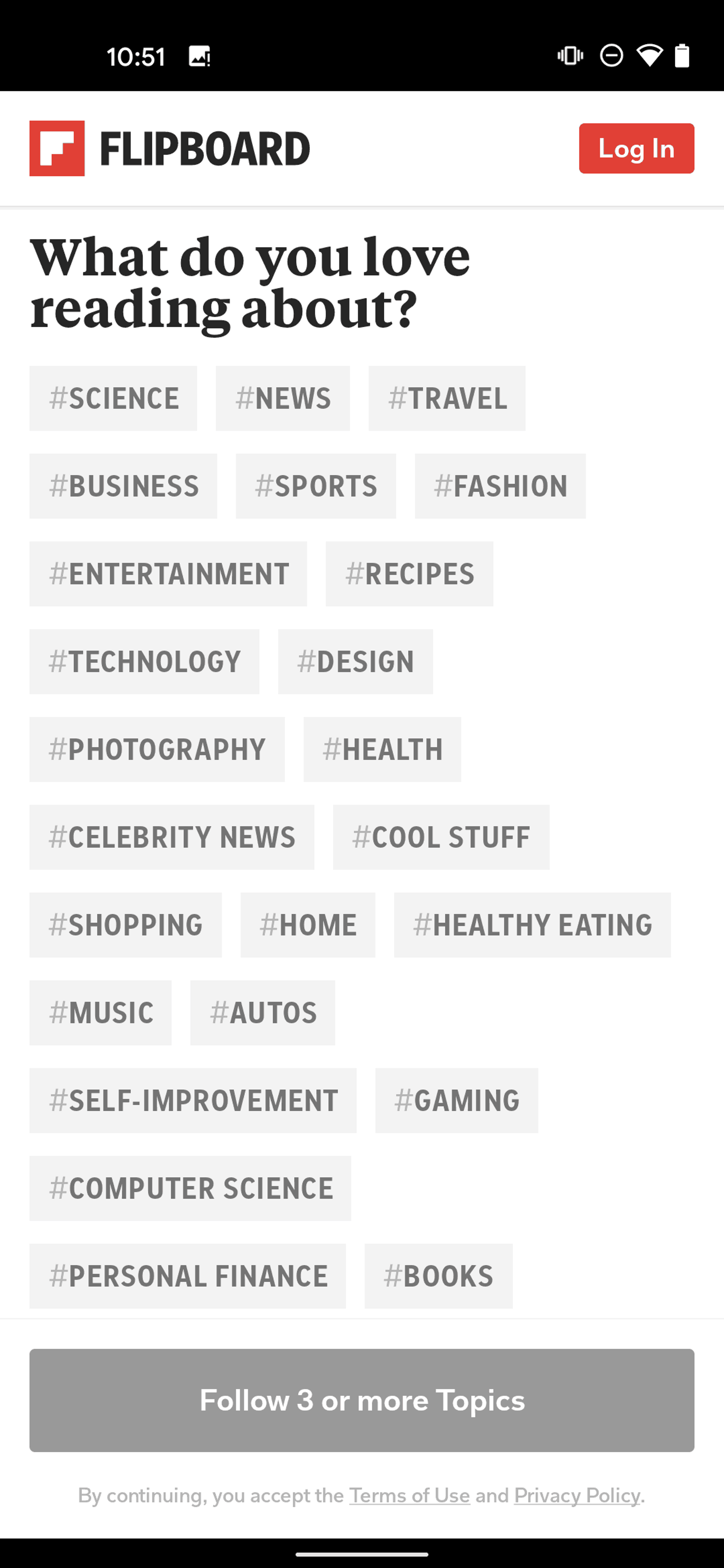 Flipboard Android News interface screenshot 2