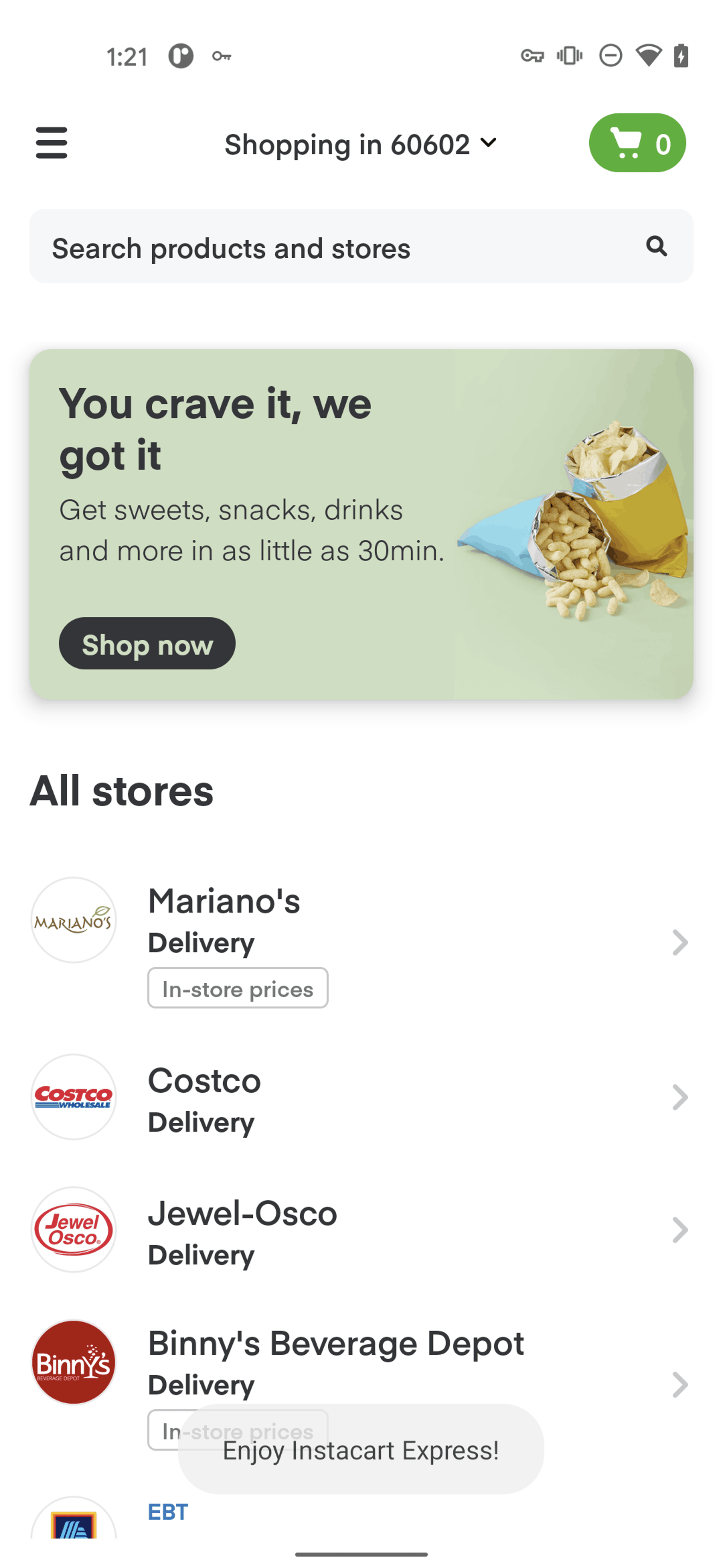 Instacart Android Food & Drink interface screenshot 17