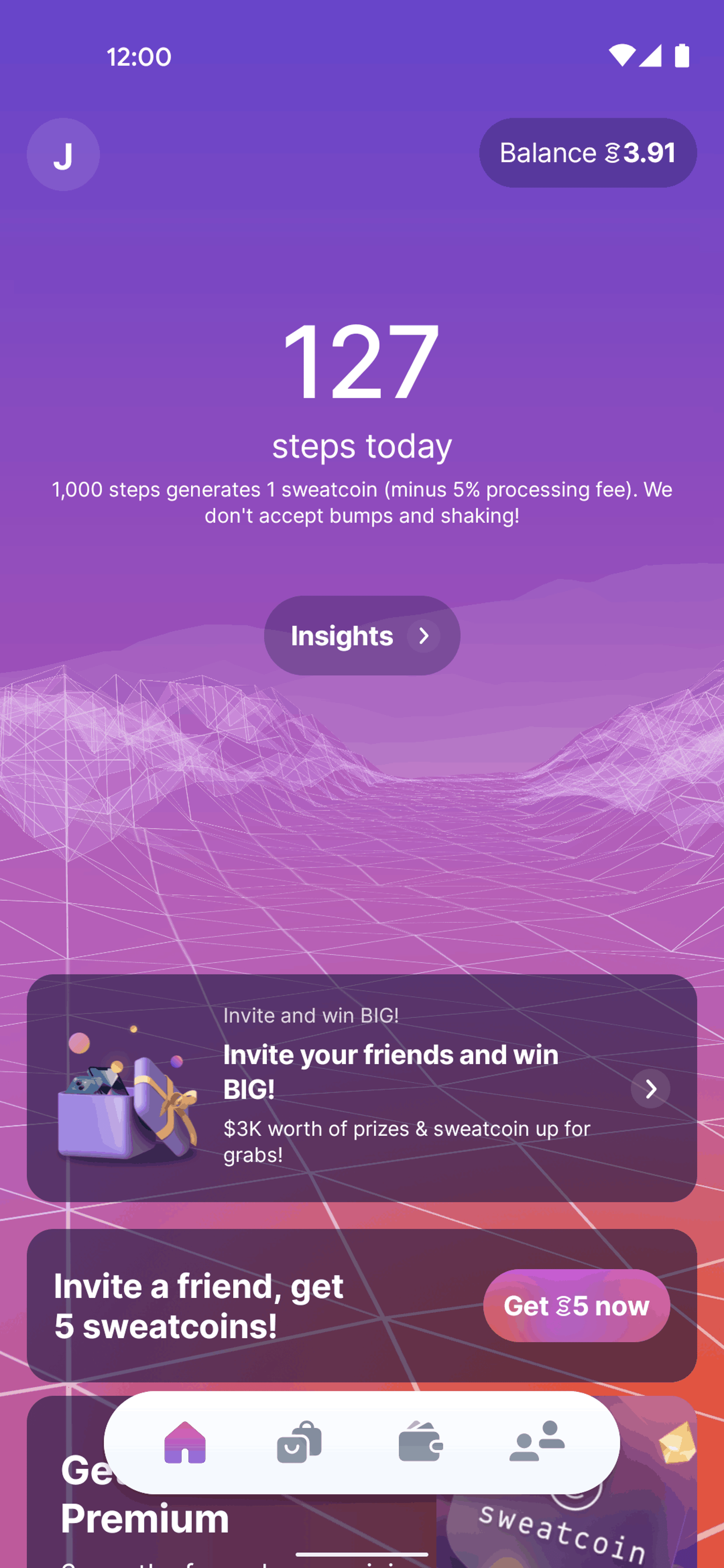 Sweatcoin Android Health & Fitness interface screenshot 17