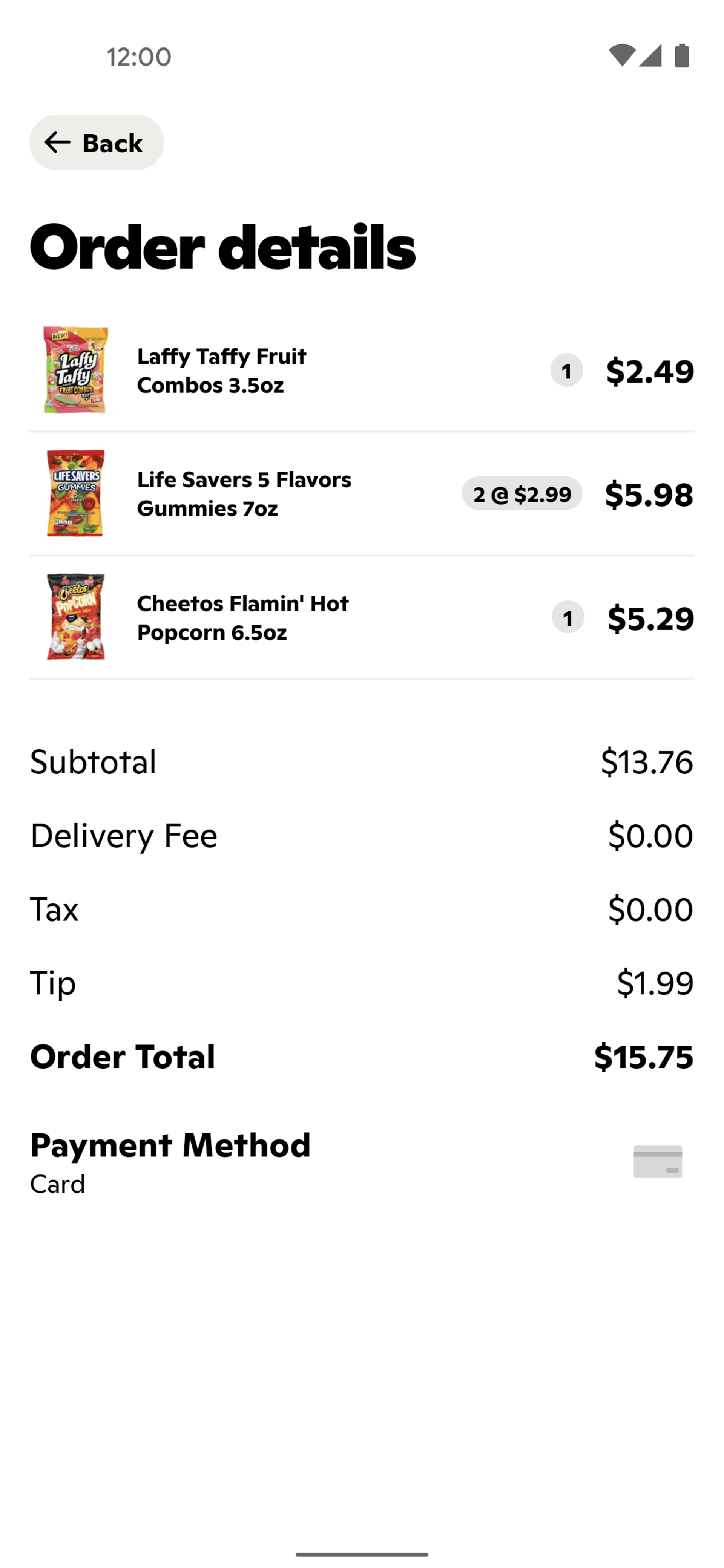Gopuff Android Food & Drink interface screenshot 7