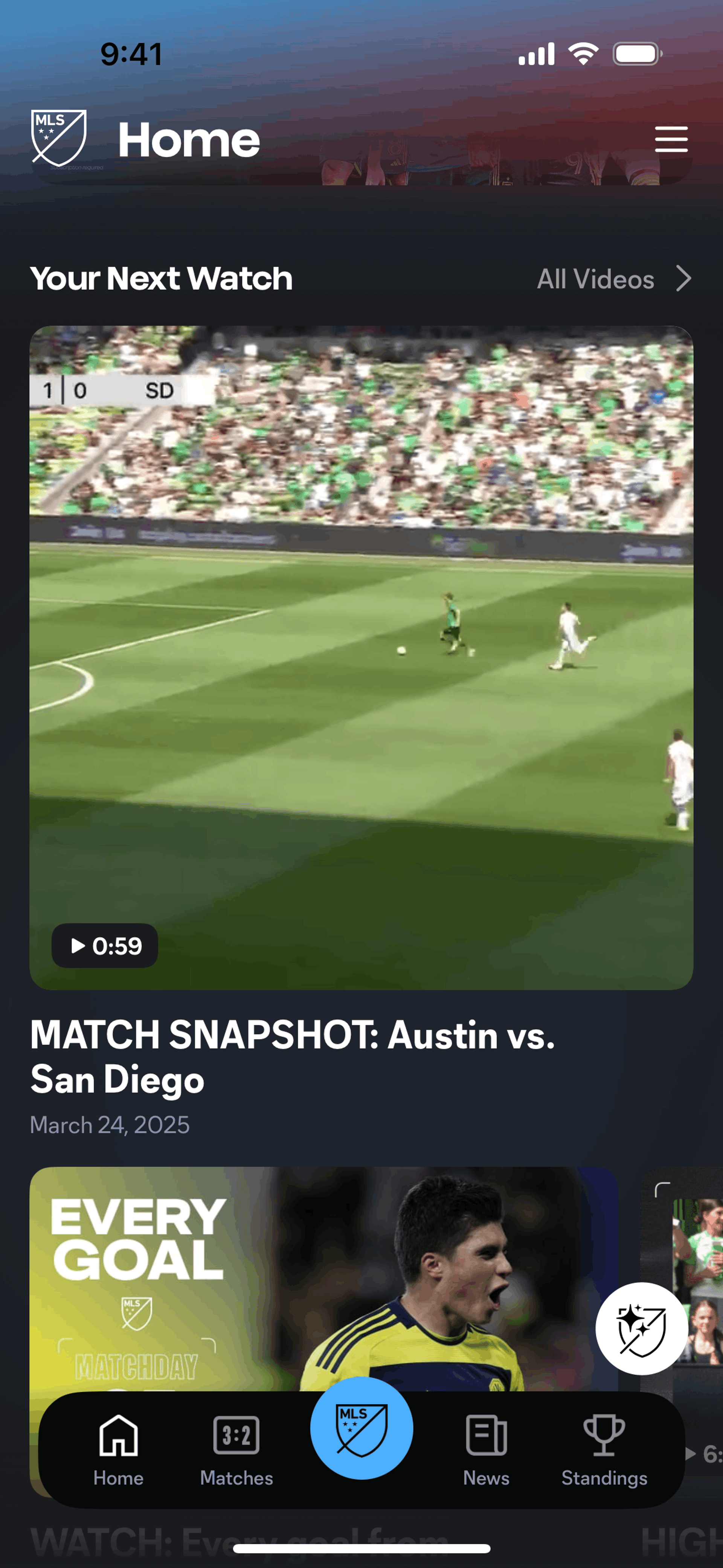 MLS iOS Sports interface screenshot 18