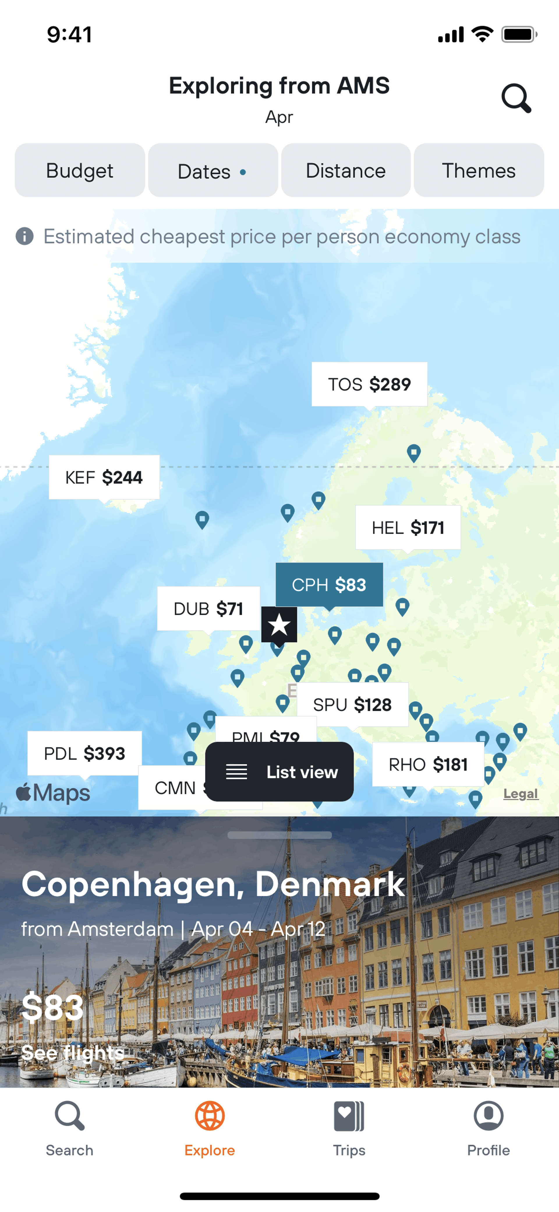 KAYAK iOS Travel & Transportation interface screenshot 16