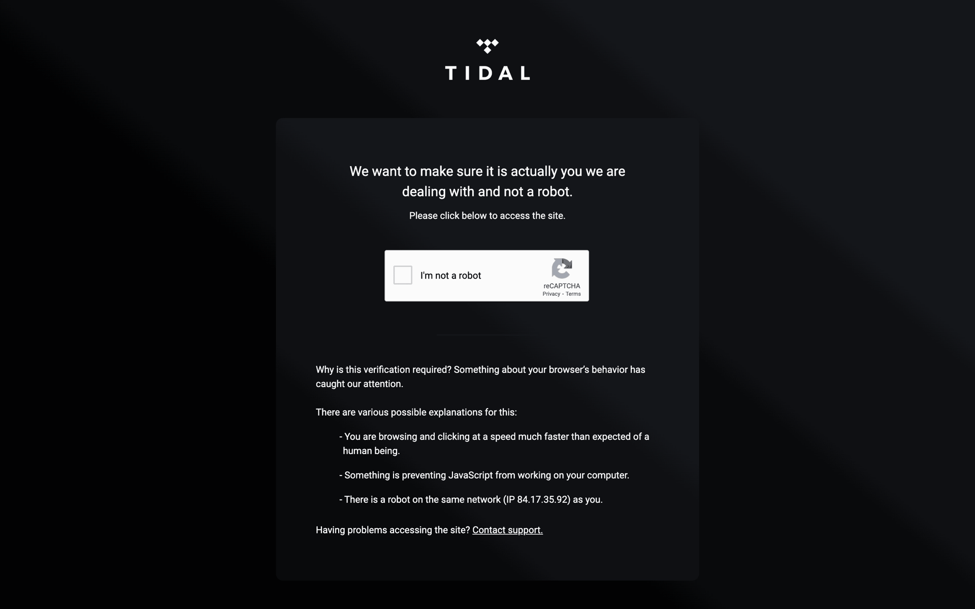 TIDAL Web Music & Audio interface screenshot 4