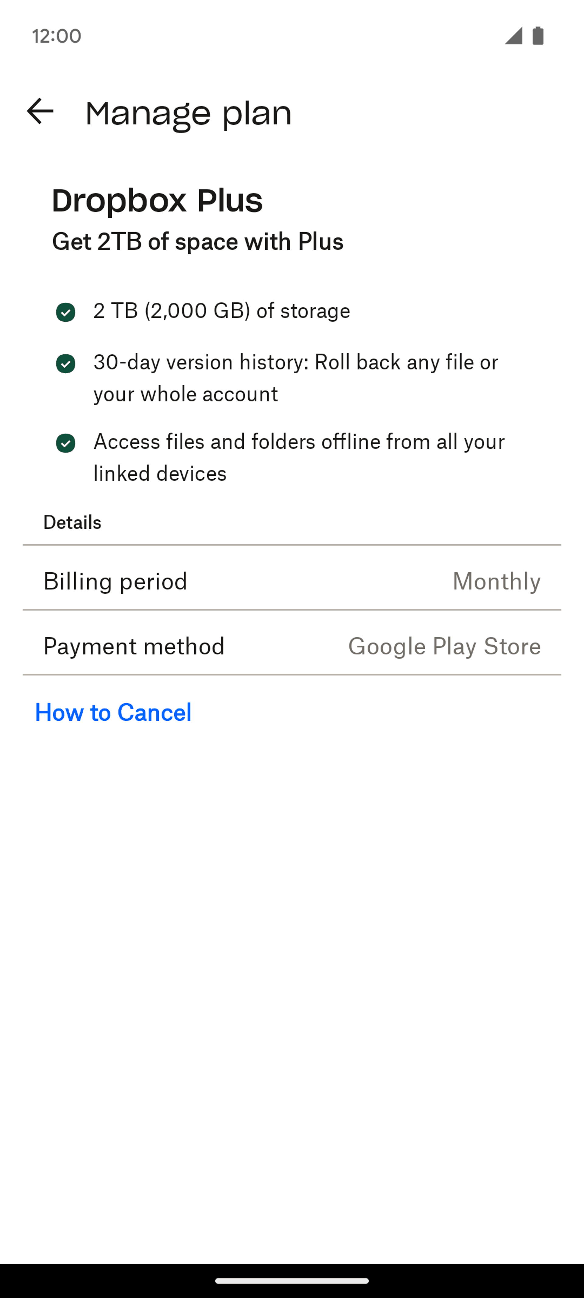 Dropbox Android Productivity interface screenshot 9