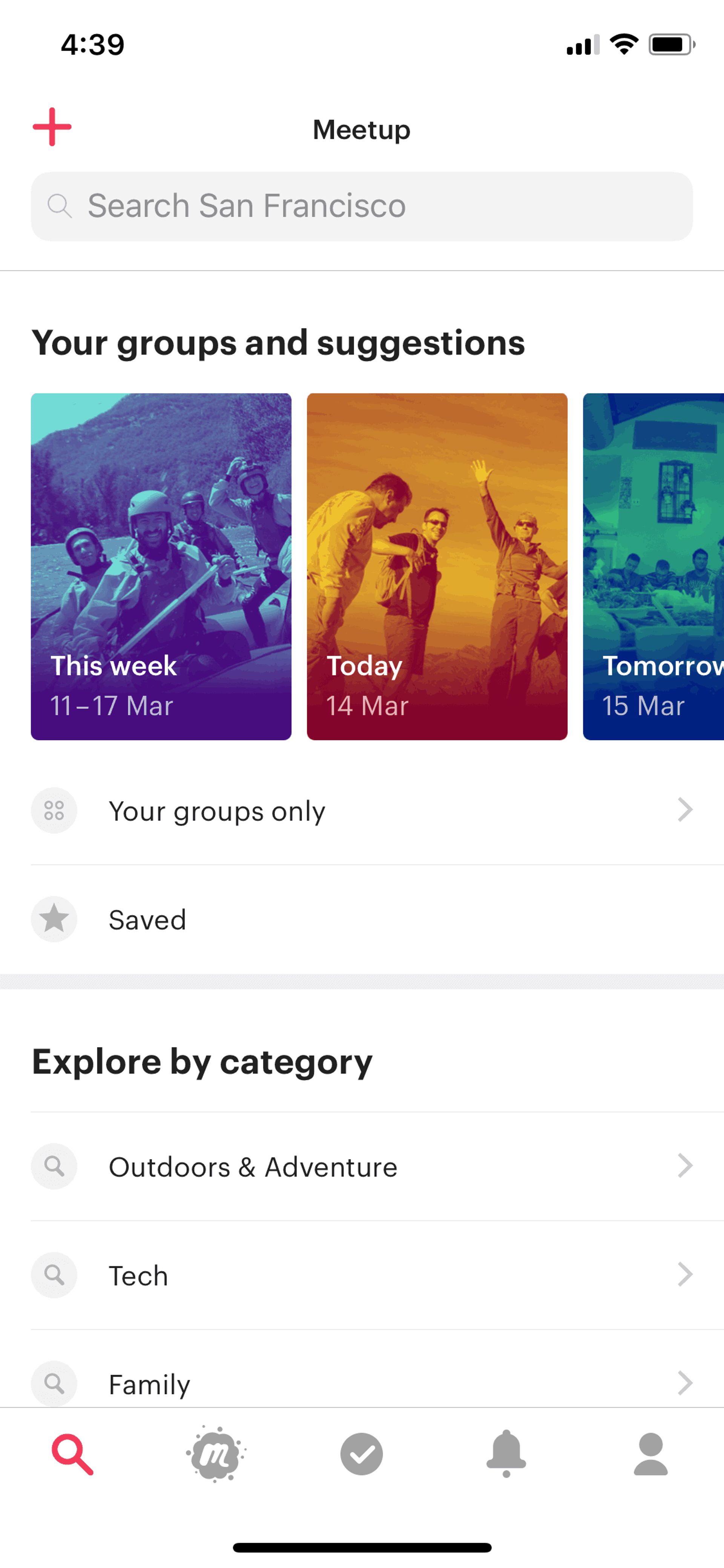 Meetup iOS Social Networking interface screenshot 13