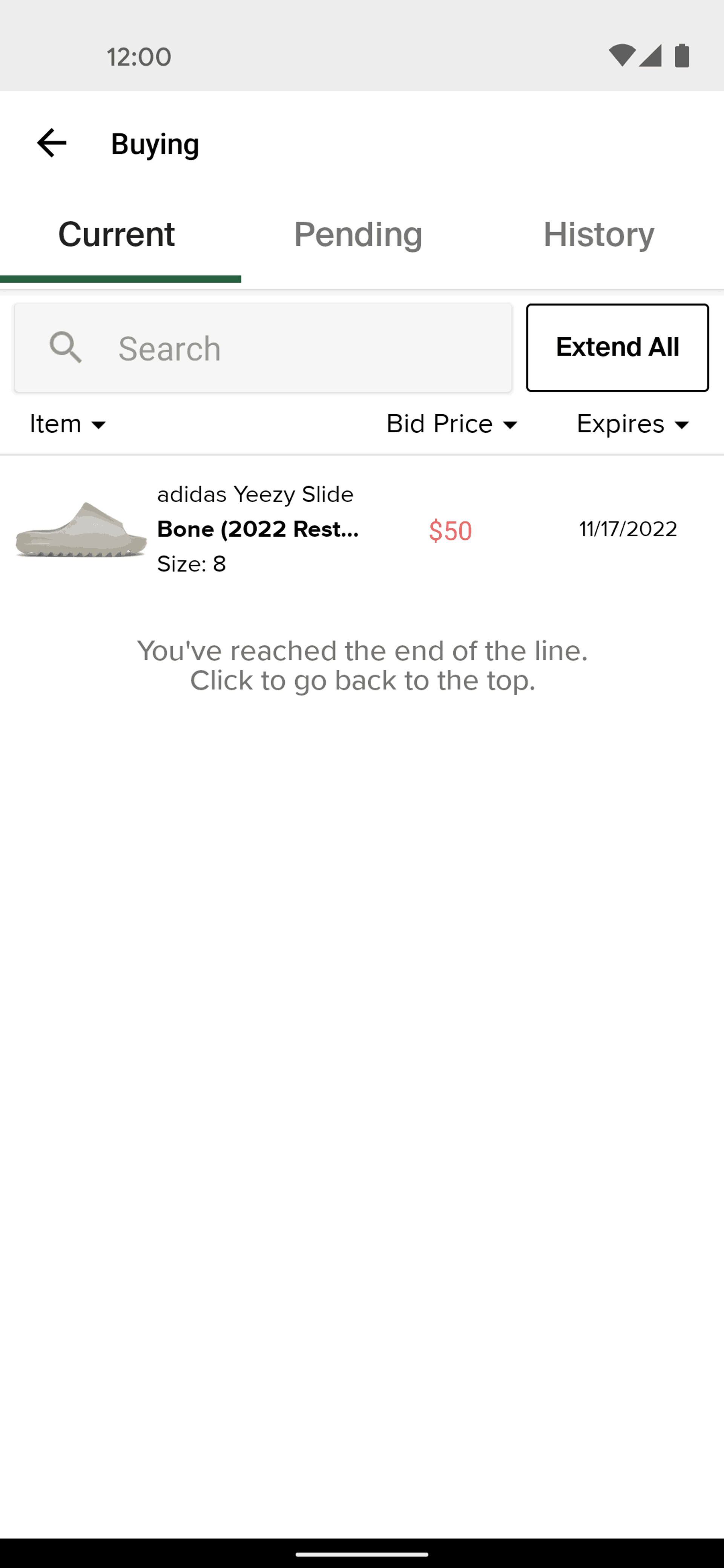 StockX Android Shopping interface screenshot 12