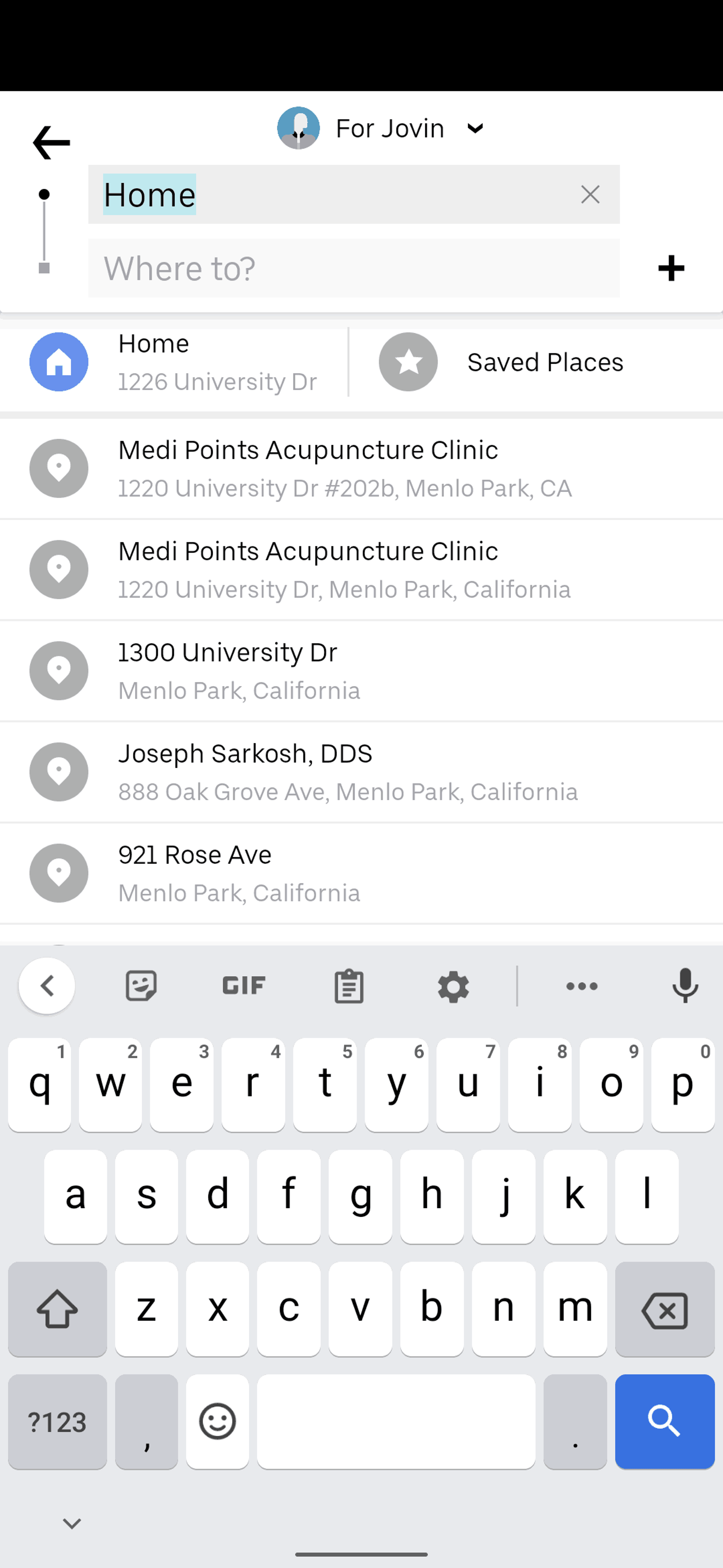 Uber Android Travel & Transportation interface screenshot 18