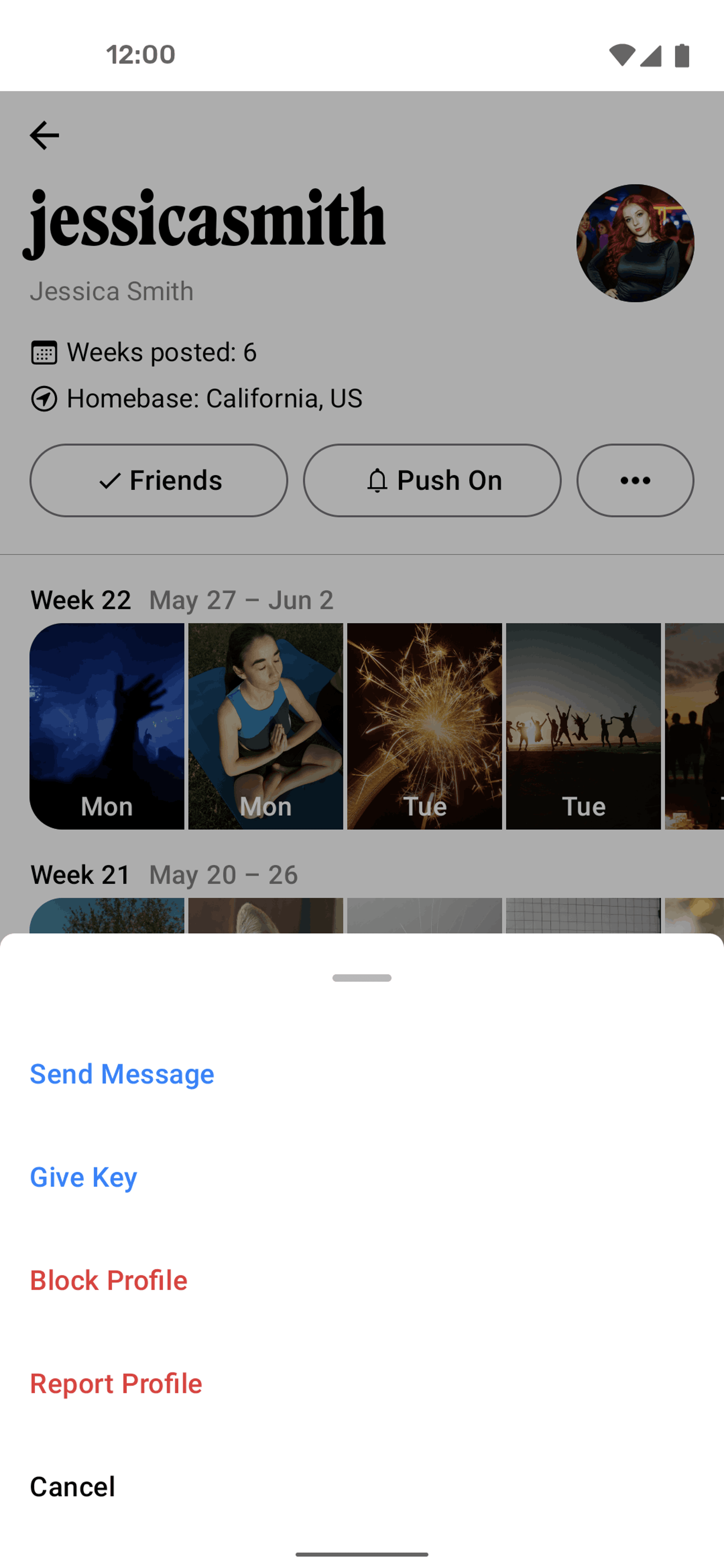 Retro Android Social Networking interface screenshot 19