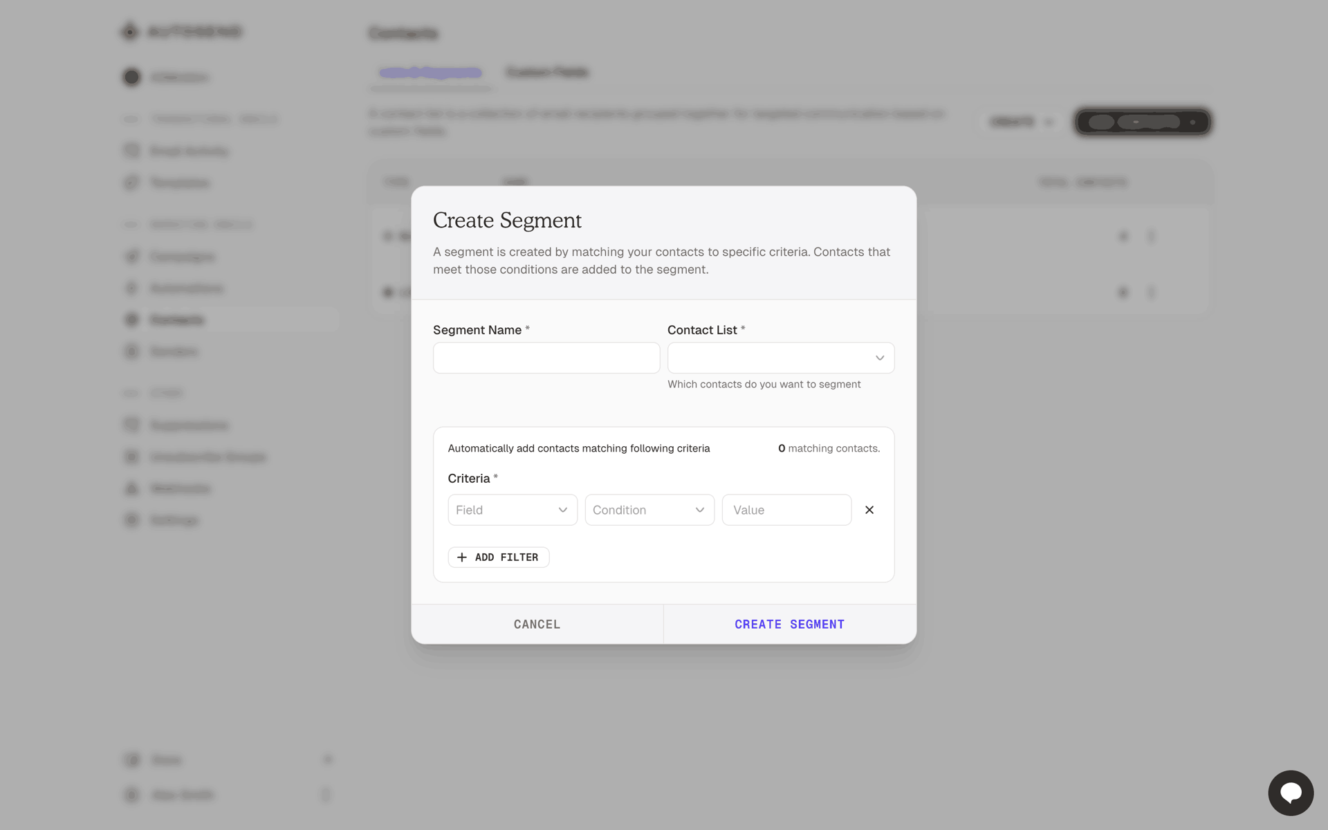 AutoSend Web automated messaging interface screenshot 12