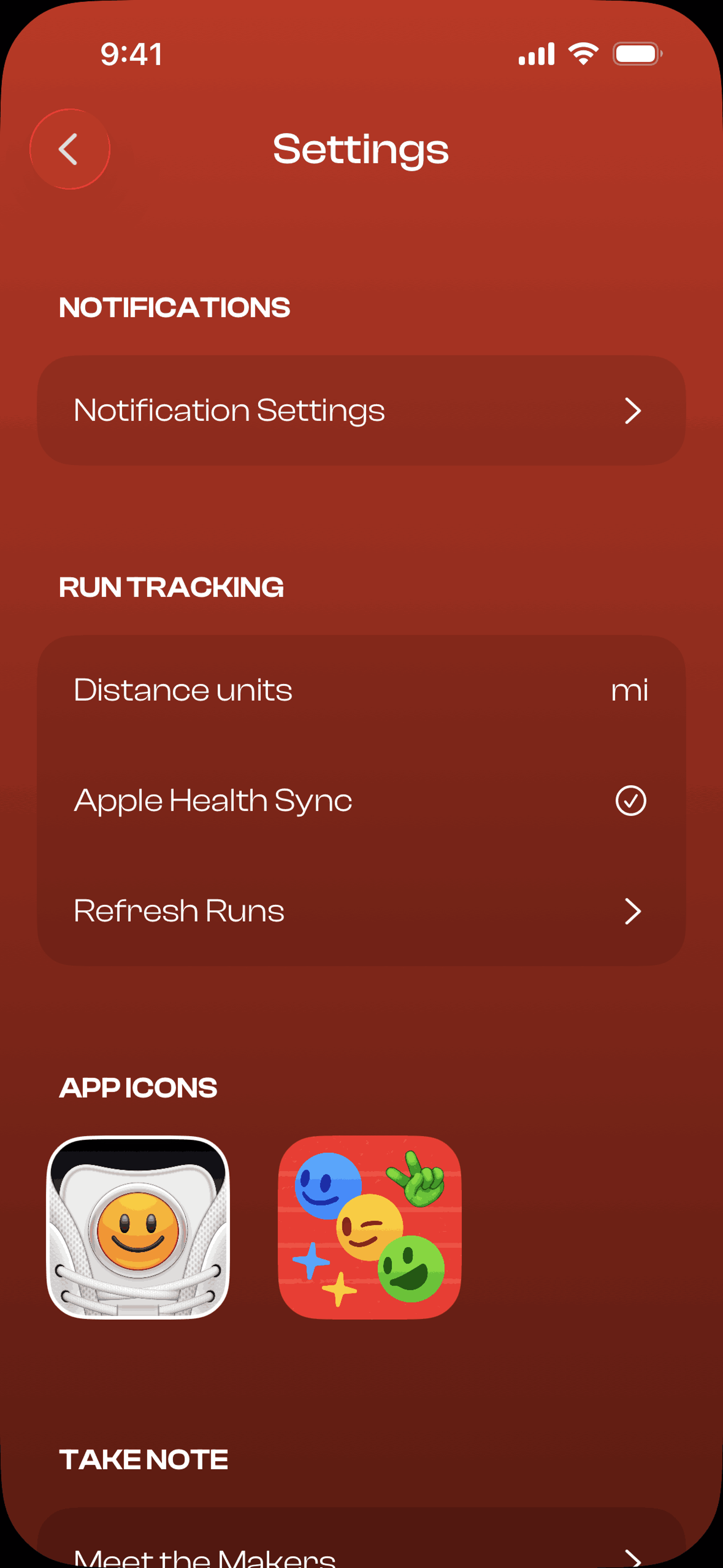 Runbuds iOS Health & Fitness interface screenshot 19