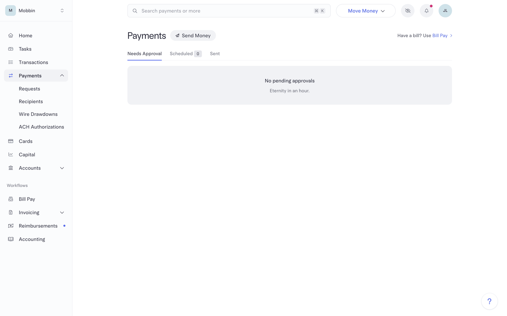 Mercury Web Finance interface screenshot 17