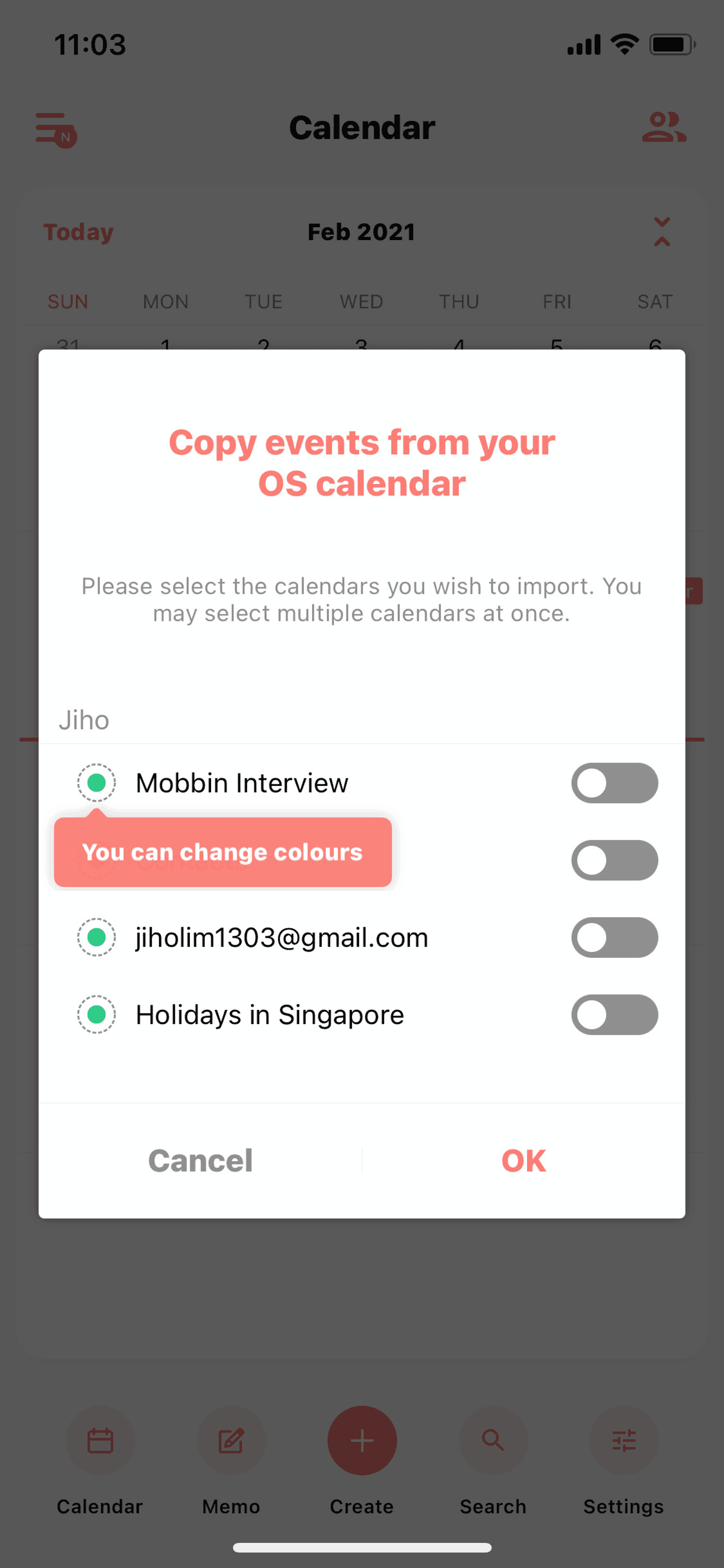 TimeTree iOS Productivity interface screenshot 15