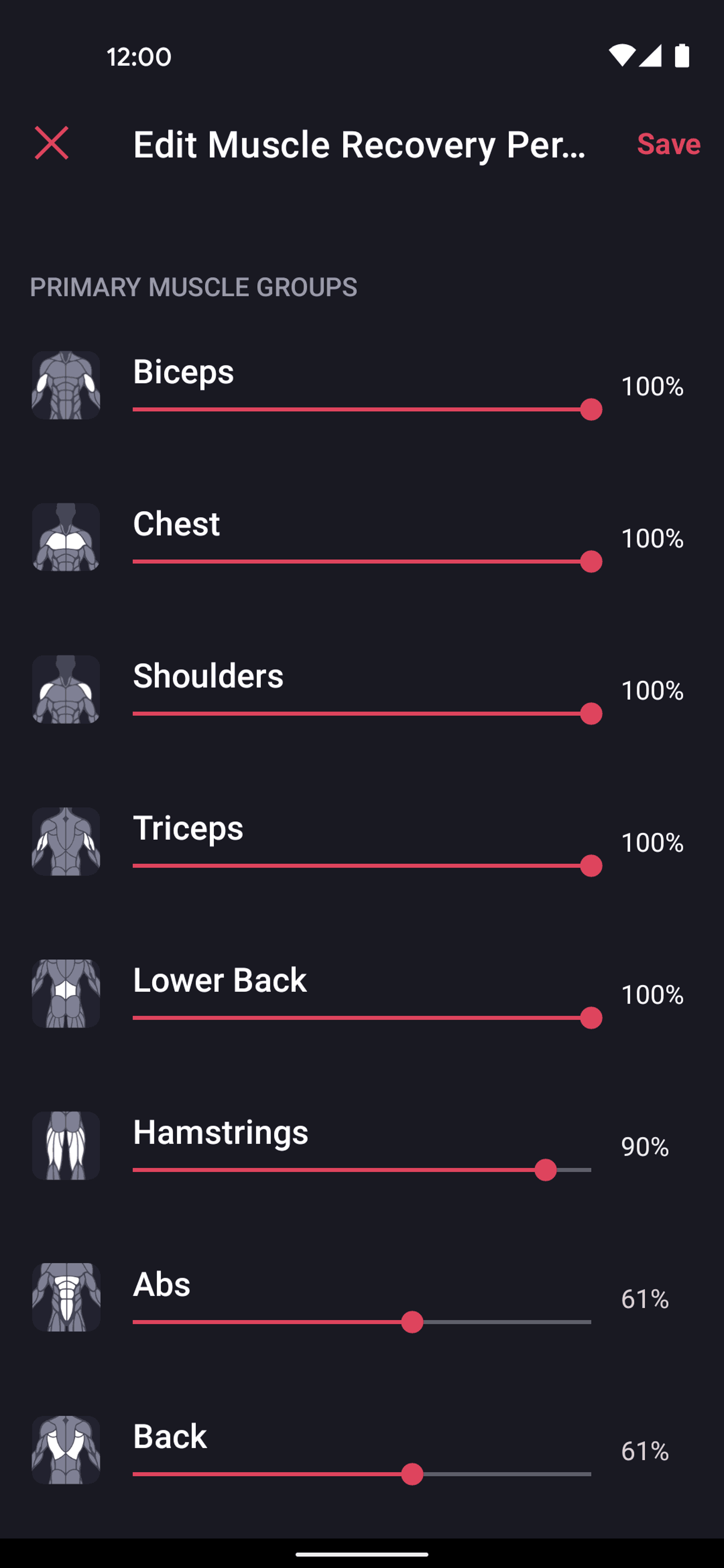 Fitbod Android Health & Fitness interface screenshot 12