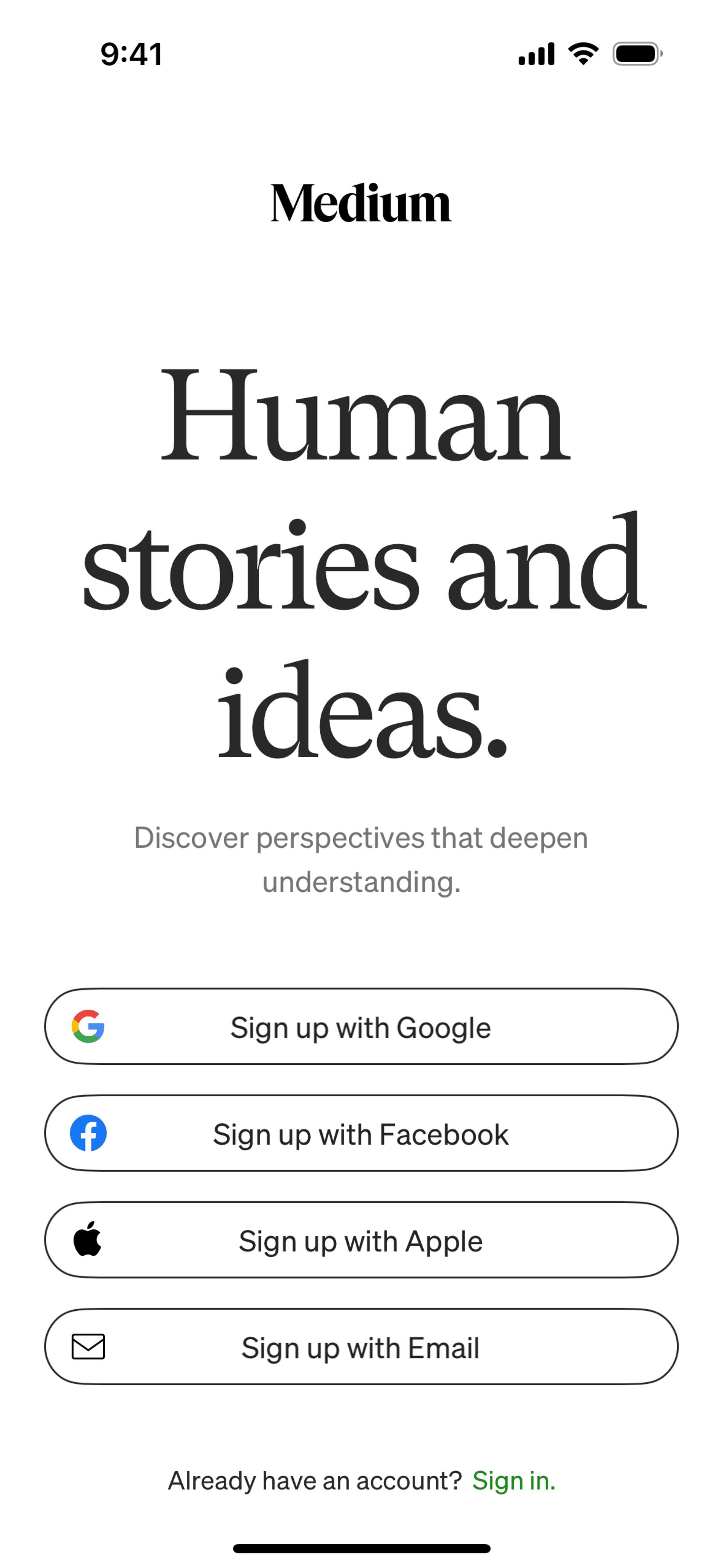 Medium iOS News interface screenshot 2