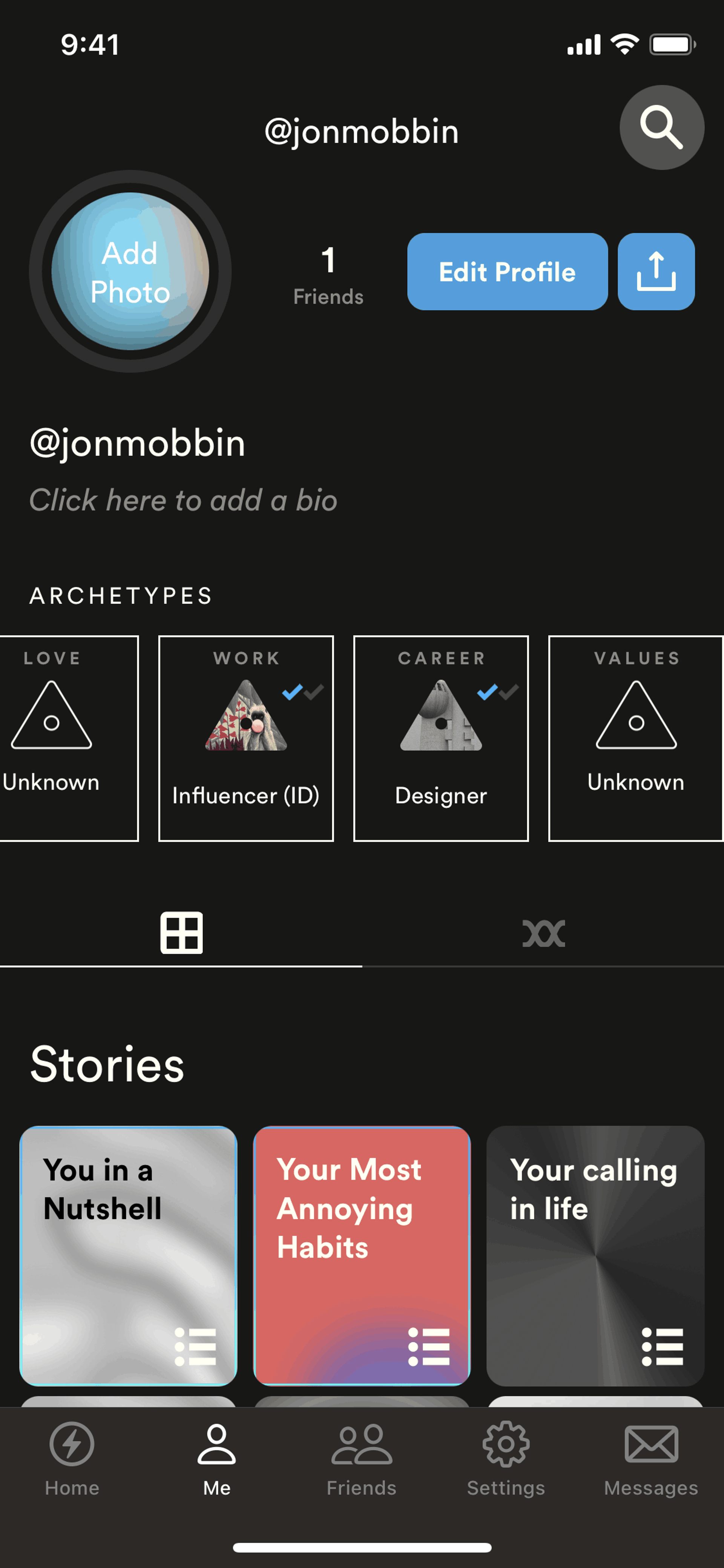 Dimensional iOS Social Networking interface screenshot 7