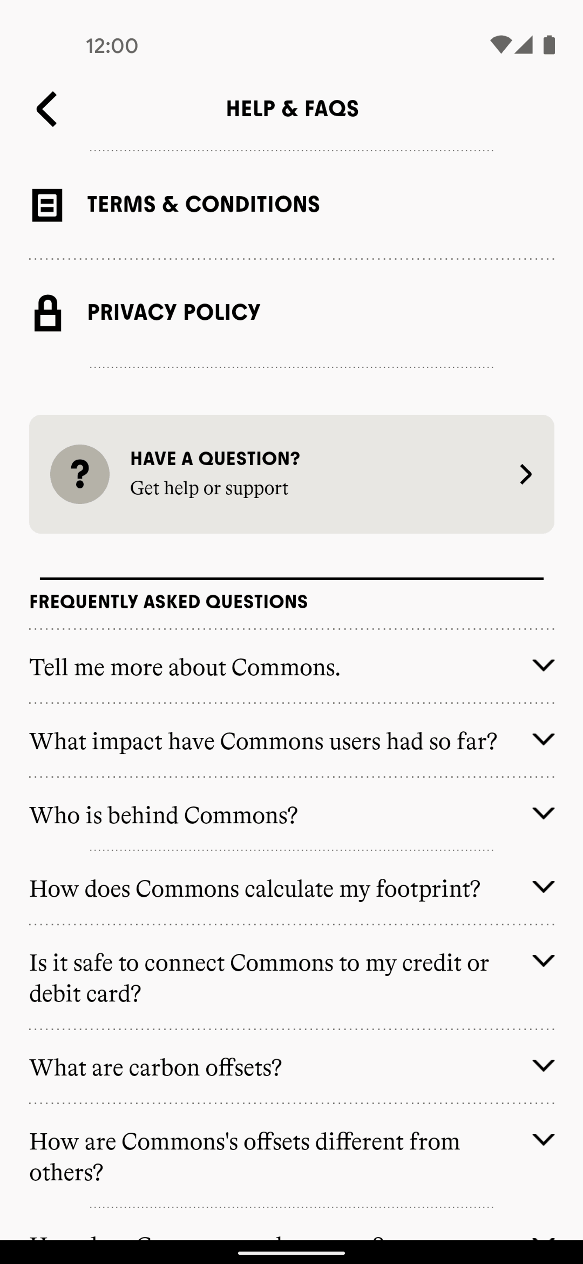 Commons Android Lifestyle interface screenshot 13