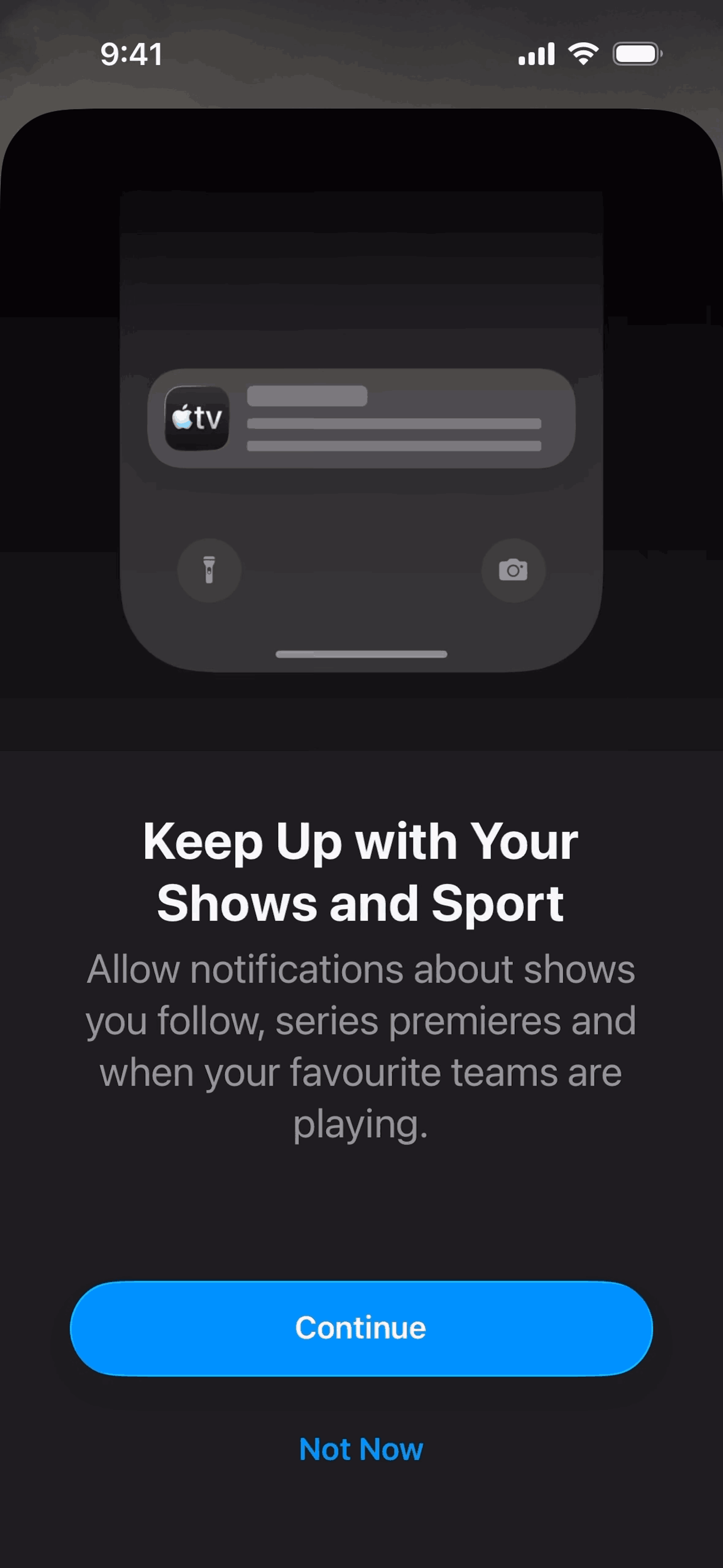 Apple TV iOS Entertainment interface screenshot 3