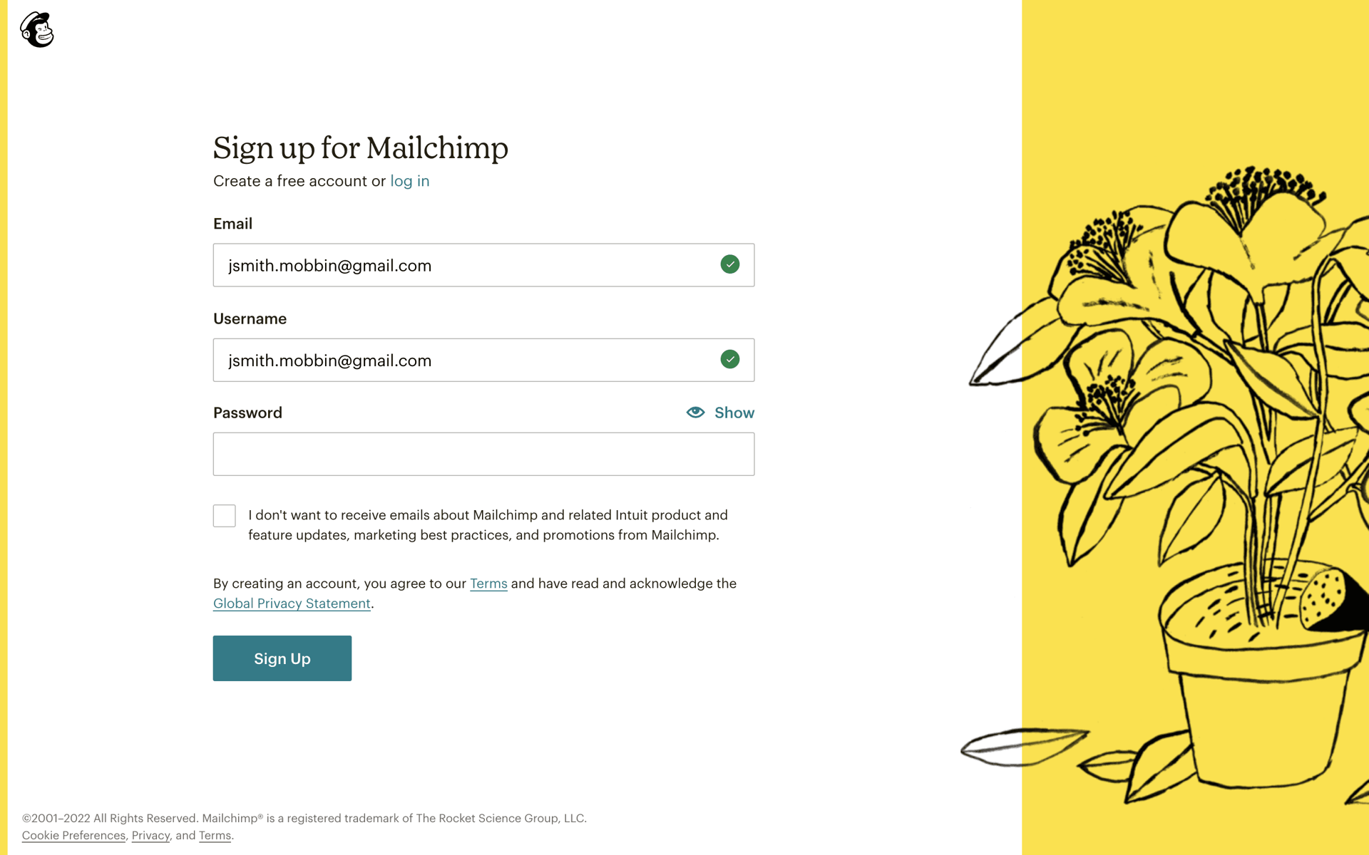Mailchimp Web Business interface screenshot 4