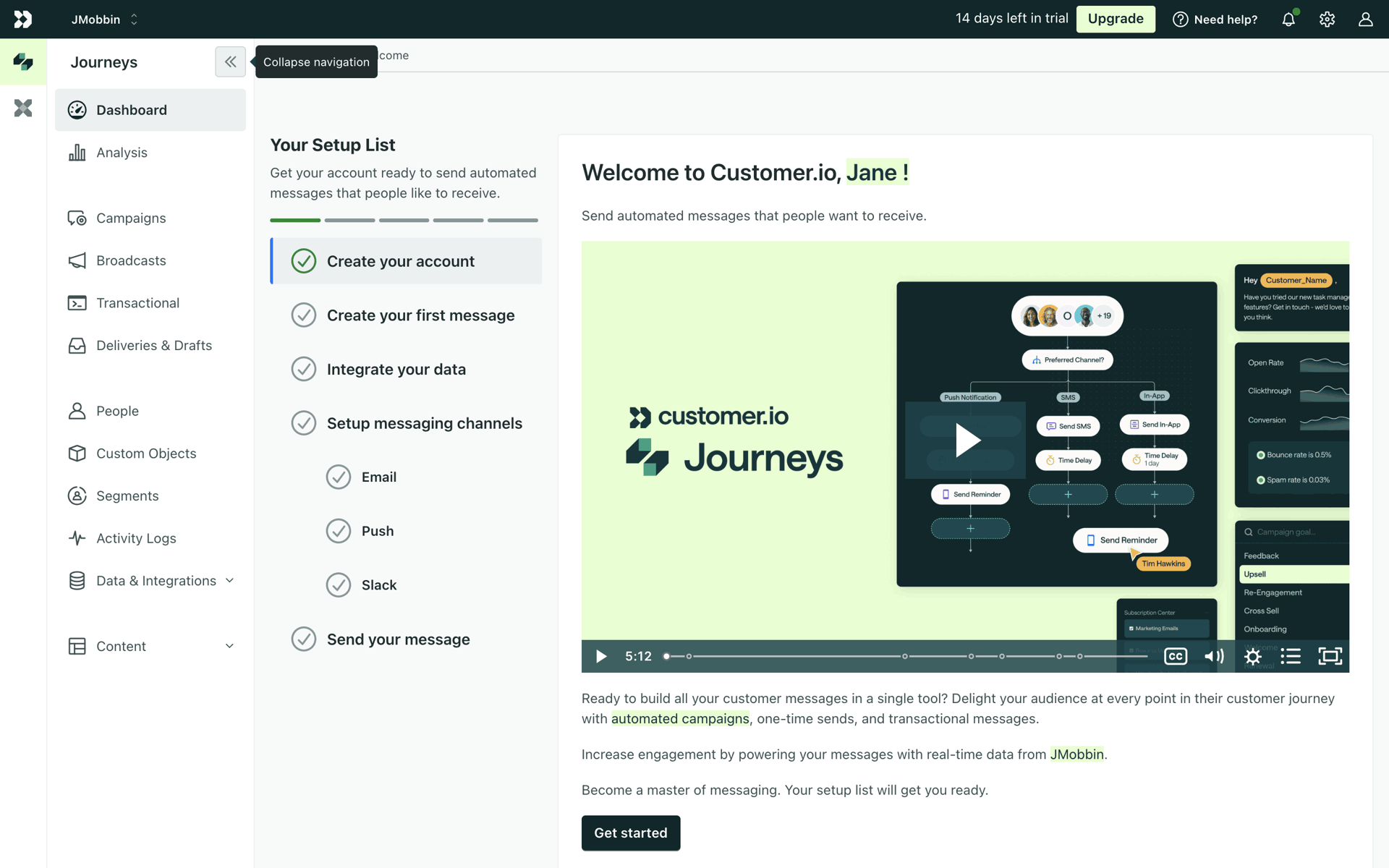 Customer.io Web Business interface screenshot 6